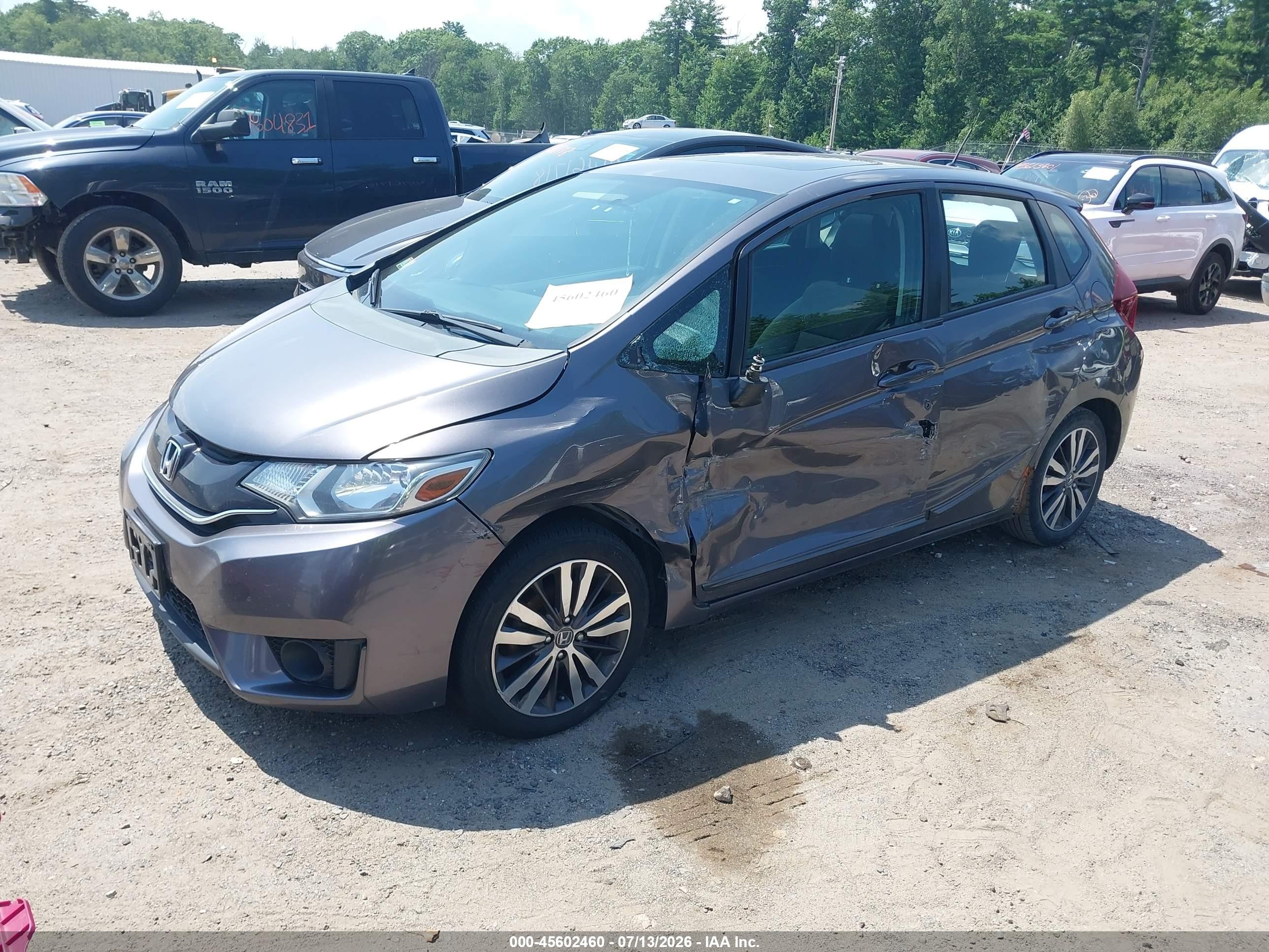 2015 Honda Fit Ex/ex-l Gray vin: 3HGGK5H8XFM716606