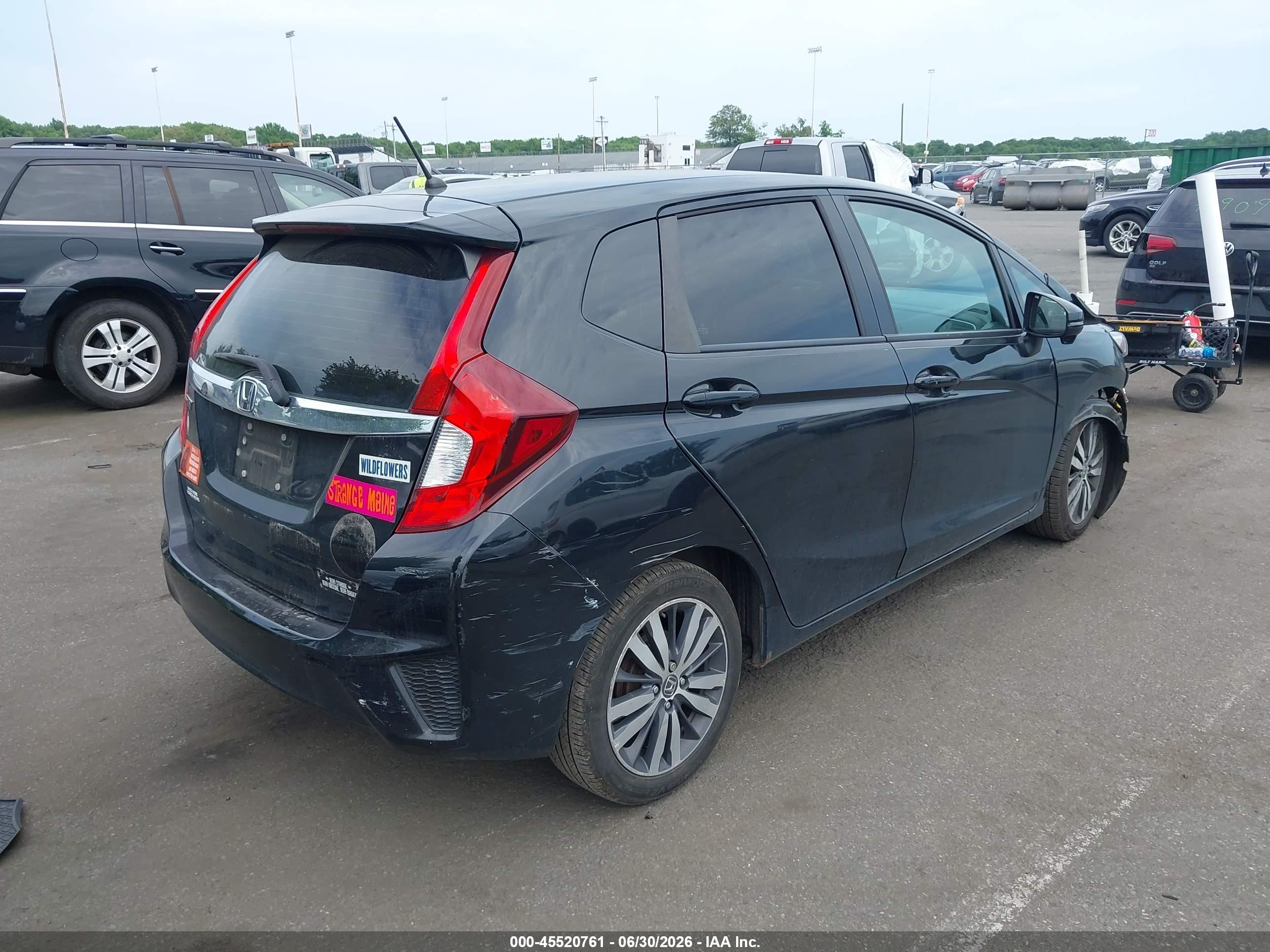 2015 Honda Fit Ex/ex-l Black vin: 3HGGK5H8XFM721580