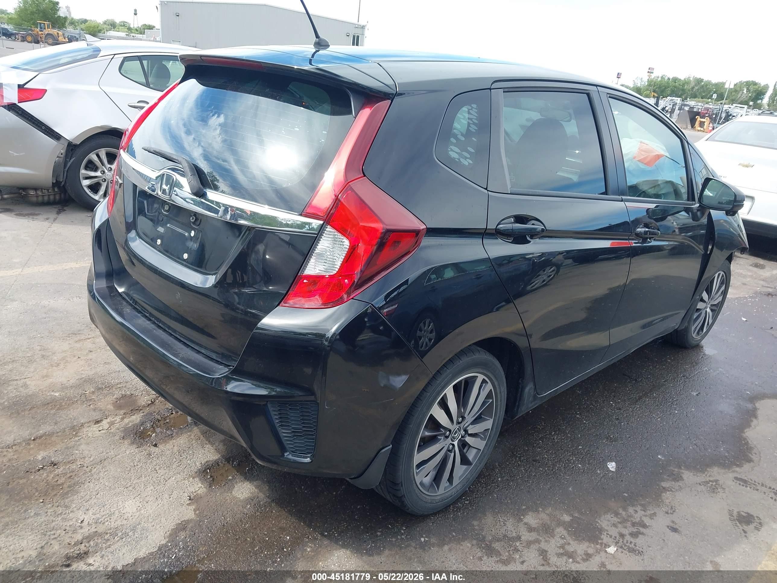 2015 Honda Fit Ex/ex-l Black vin: 3HGGK5H8XFM728142