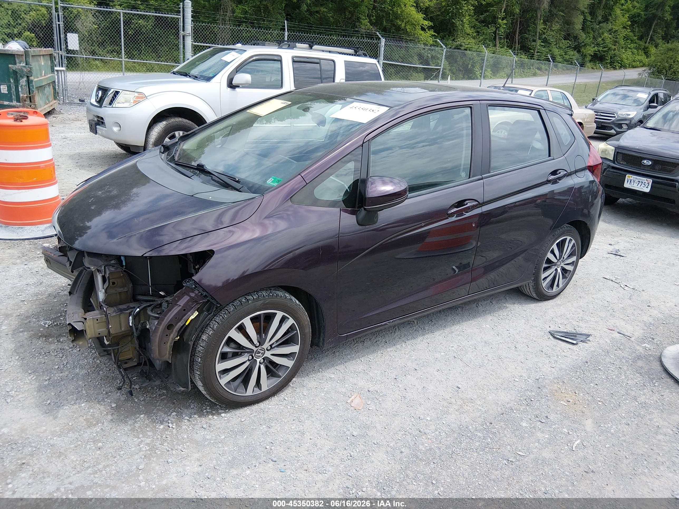 2015 Honda Fit Ex/ex-l Purple vin: 3HGGK5H8XFM730652