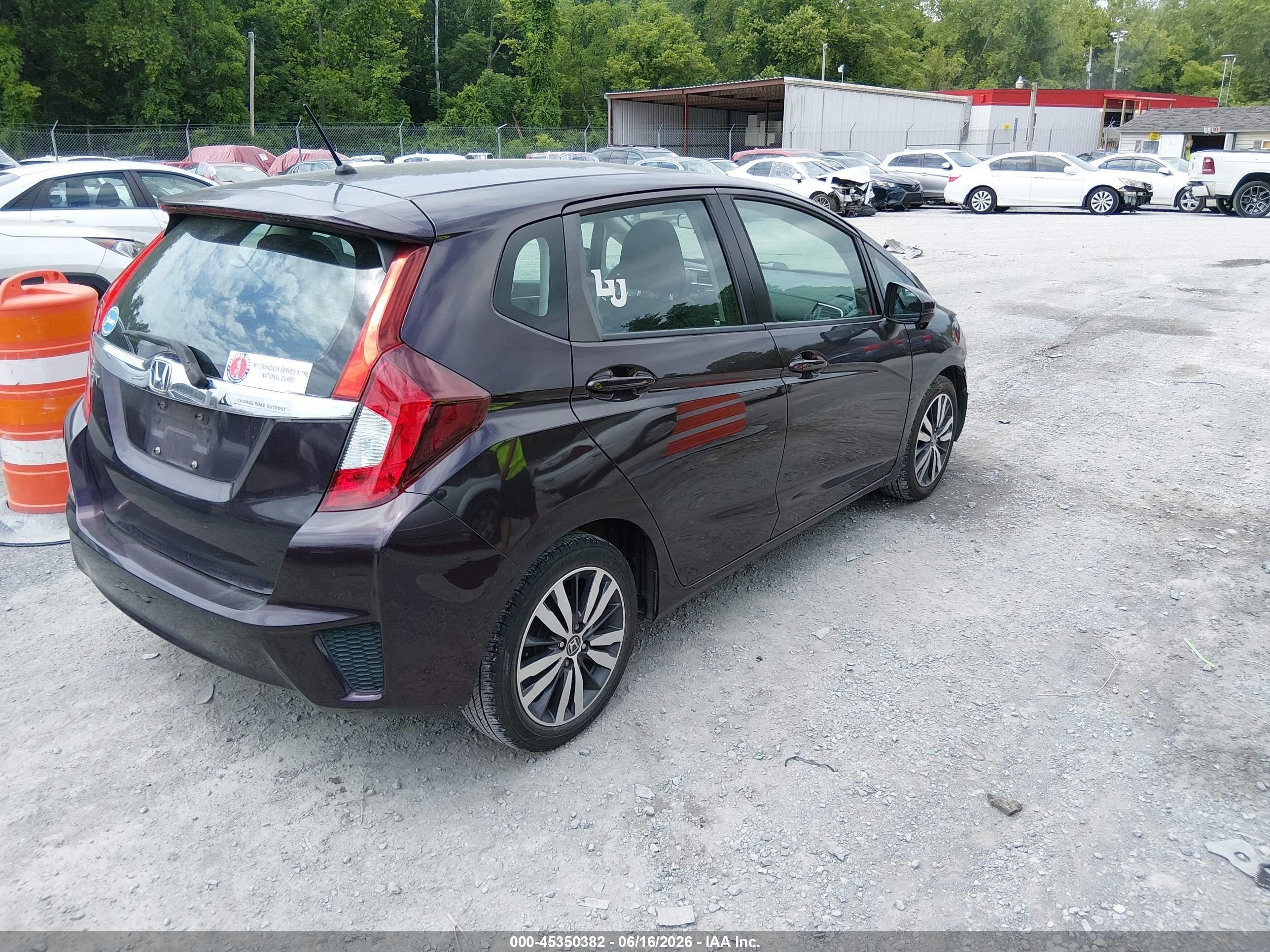 2015 Honda Fit Ex/ex-l Purple vin: 3HGGK5H8XFM730652
