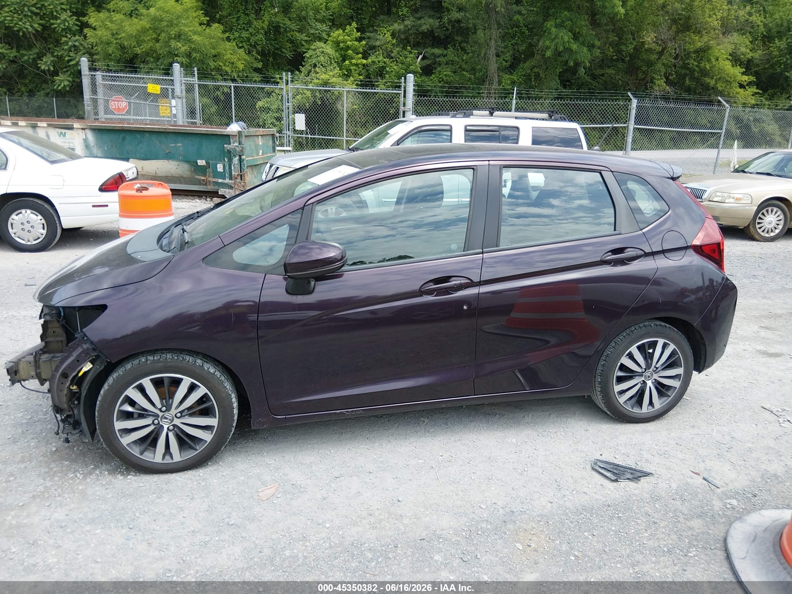 2015 Honda Fit Ex/ex-l Purple vin: 3HGGK5H8XFM730652