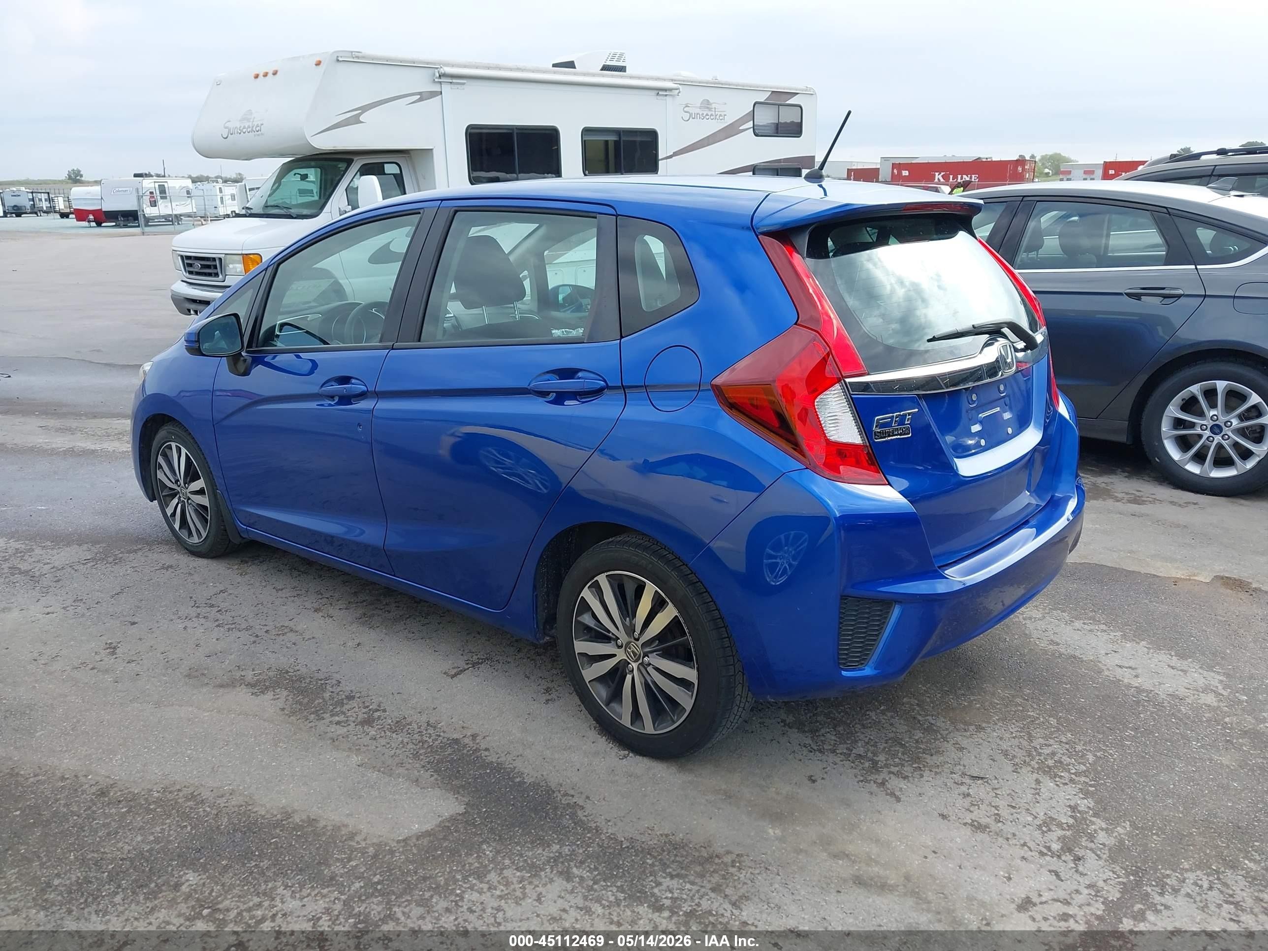 2015 Honda Fit Ex/ex-l Blue vin: 3HGGK5H8XFM738234