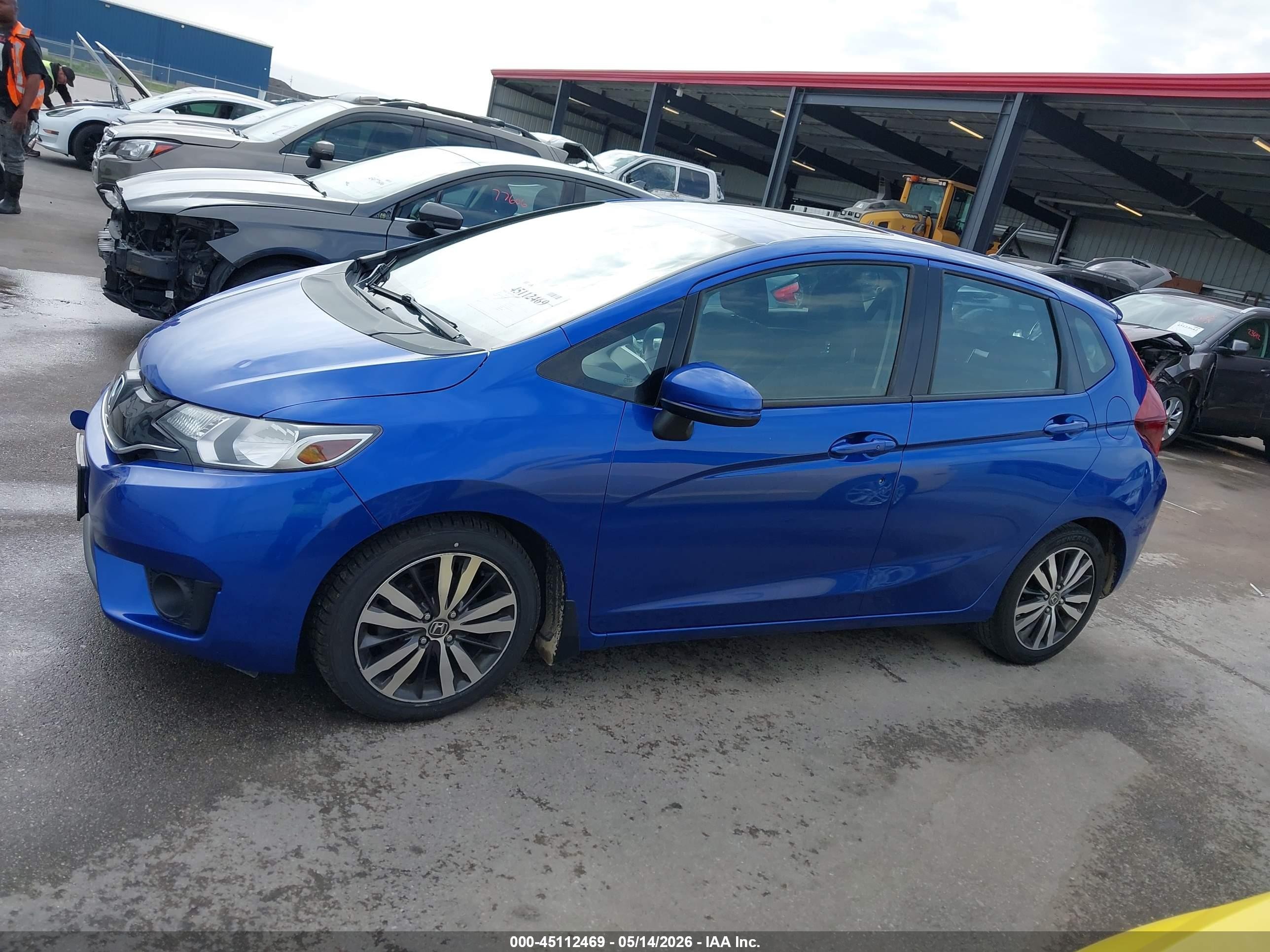 2015 Honda Fit Ex/ex-l Blue vin: 3HGGK5H8XFM738234