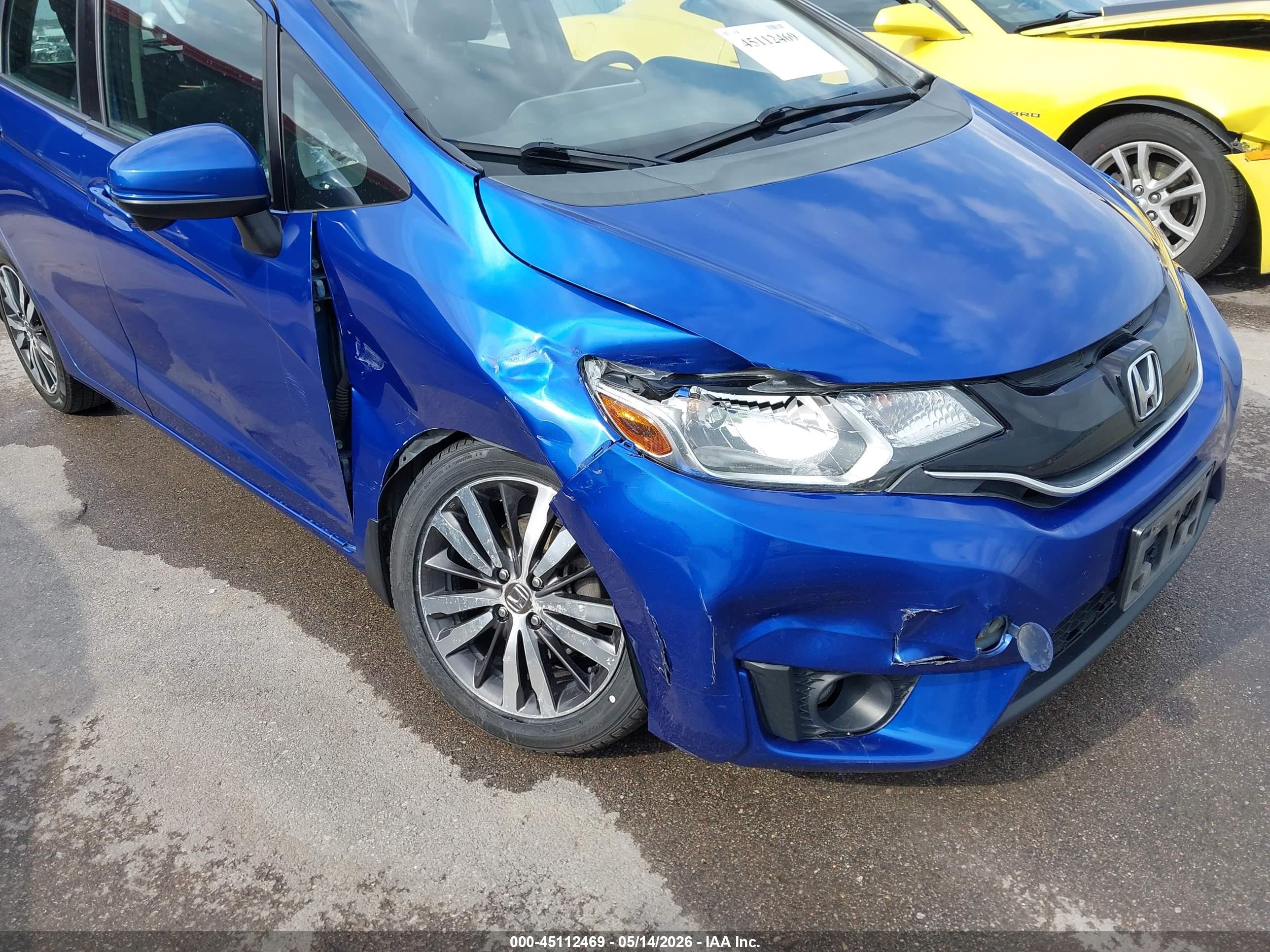 2015 Honda Fit Ex/ex-l Blue vin: 3HGGK5H8XFM738234