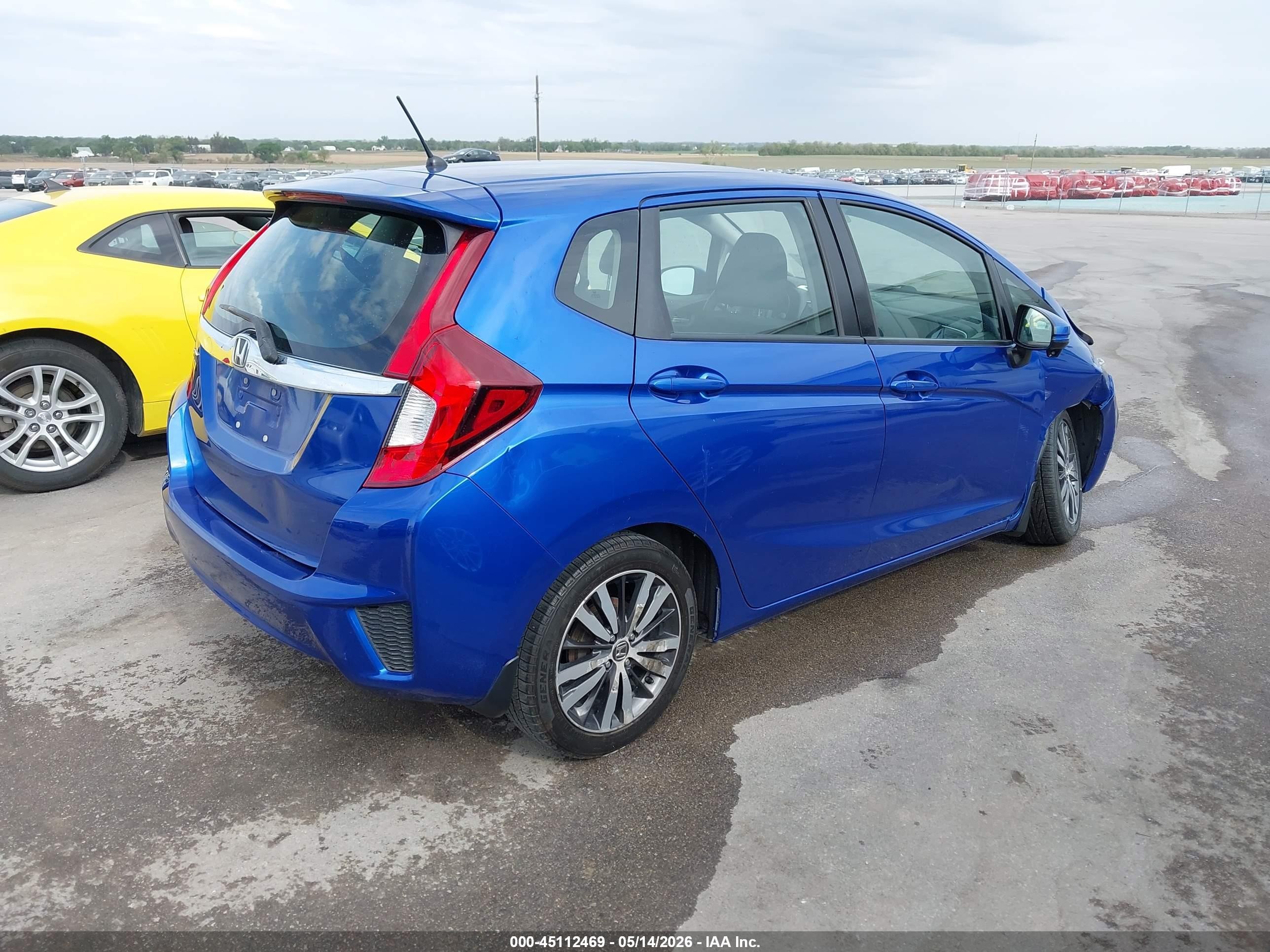 2015 Honda Fit Ex/ex-l Blue vin: 3HGGK5H8XFM738234
