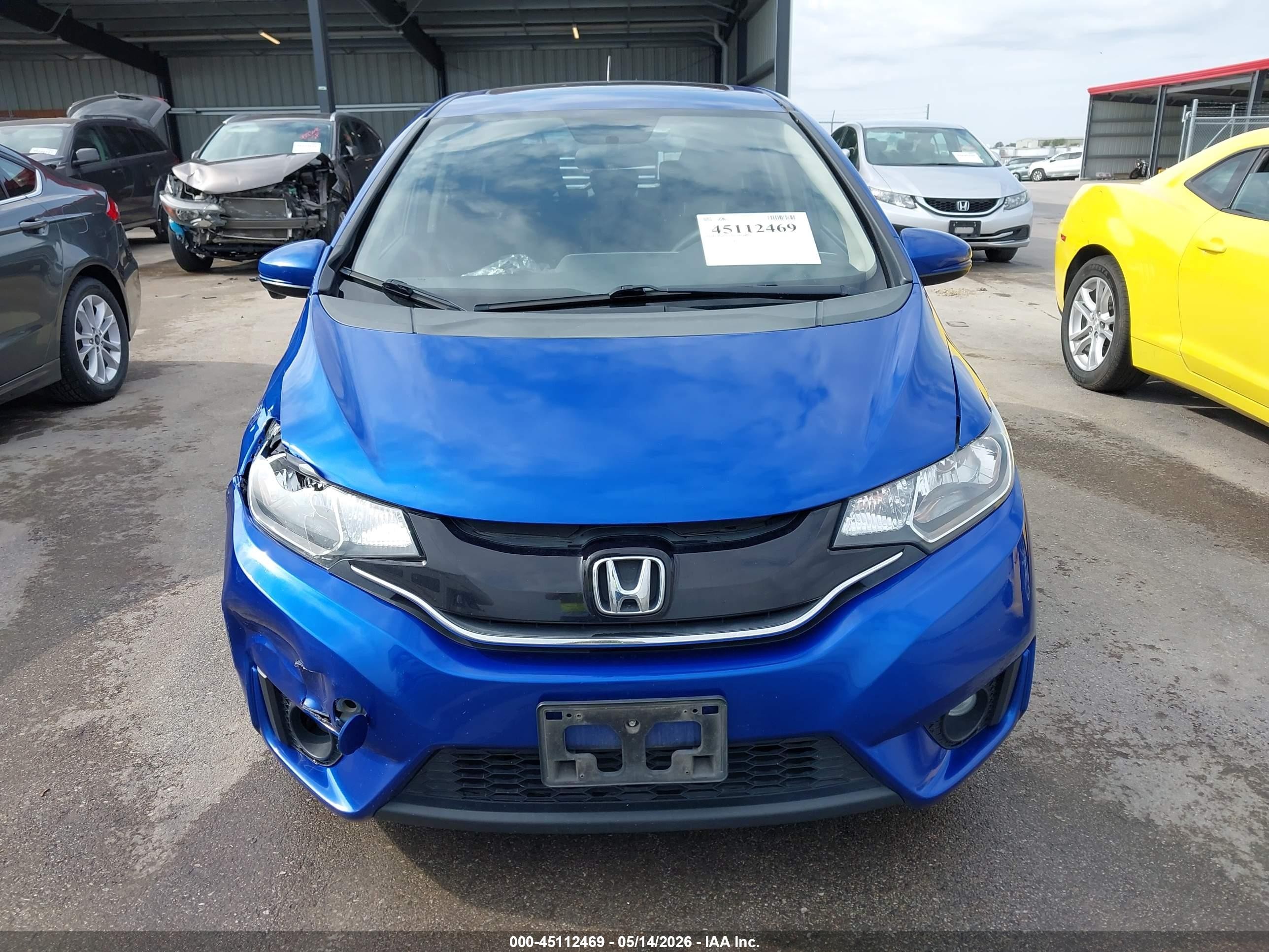 2015 Honda Fit Ex/ex-l Blue vin: 3HGGK5H8XFM738234