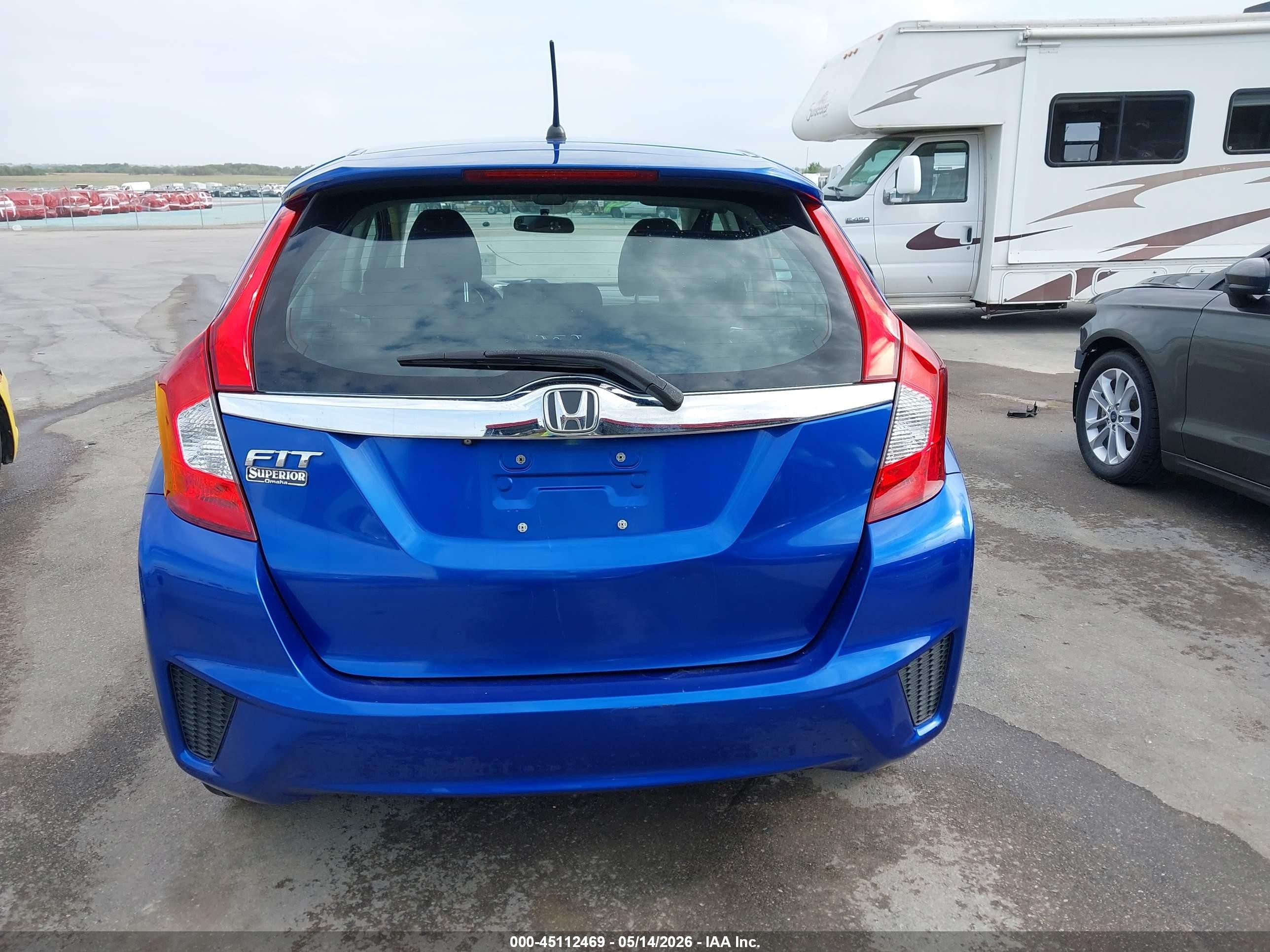 2015 Honda Fit Ex/ex-l Blue vin: 3HGGK5H8XFM738234