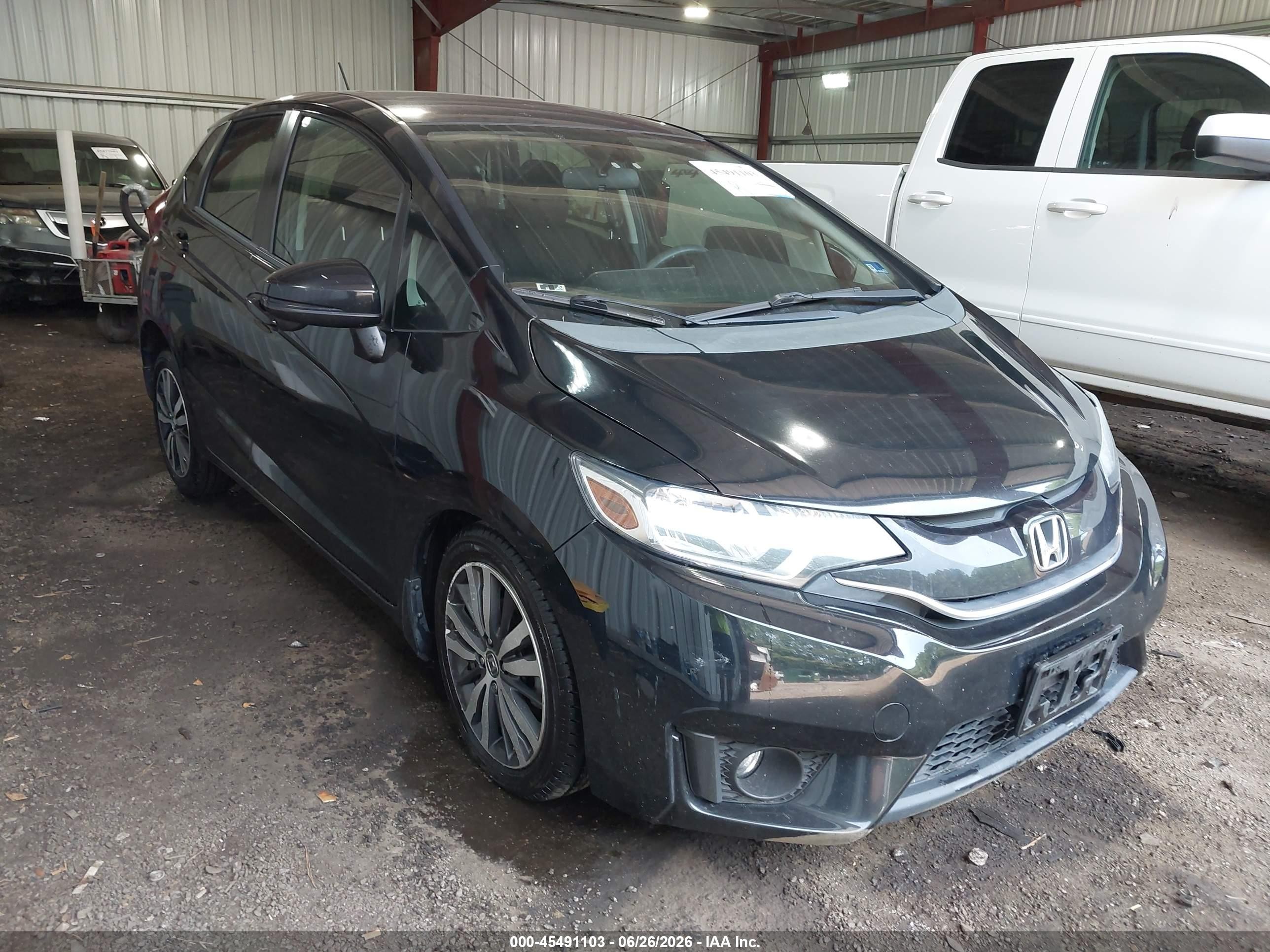 2015 Honda Fit Ex/ex-l Black vin: 3HGGK5H8XFM741487