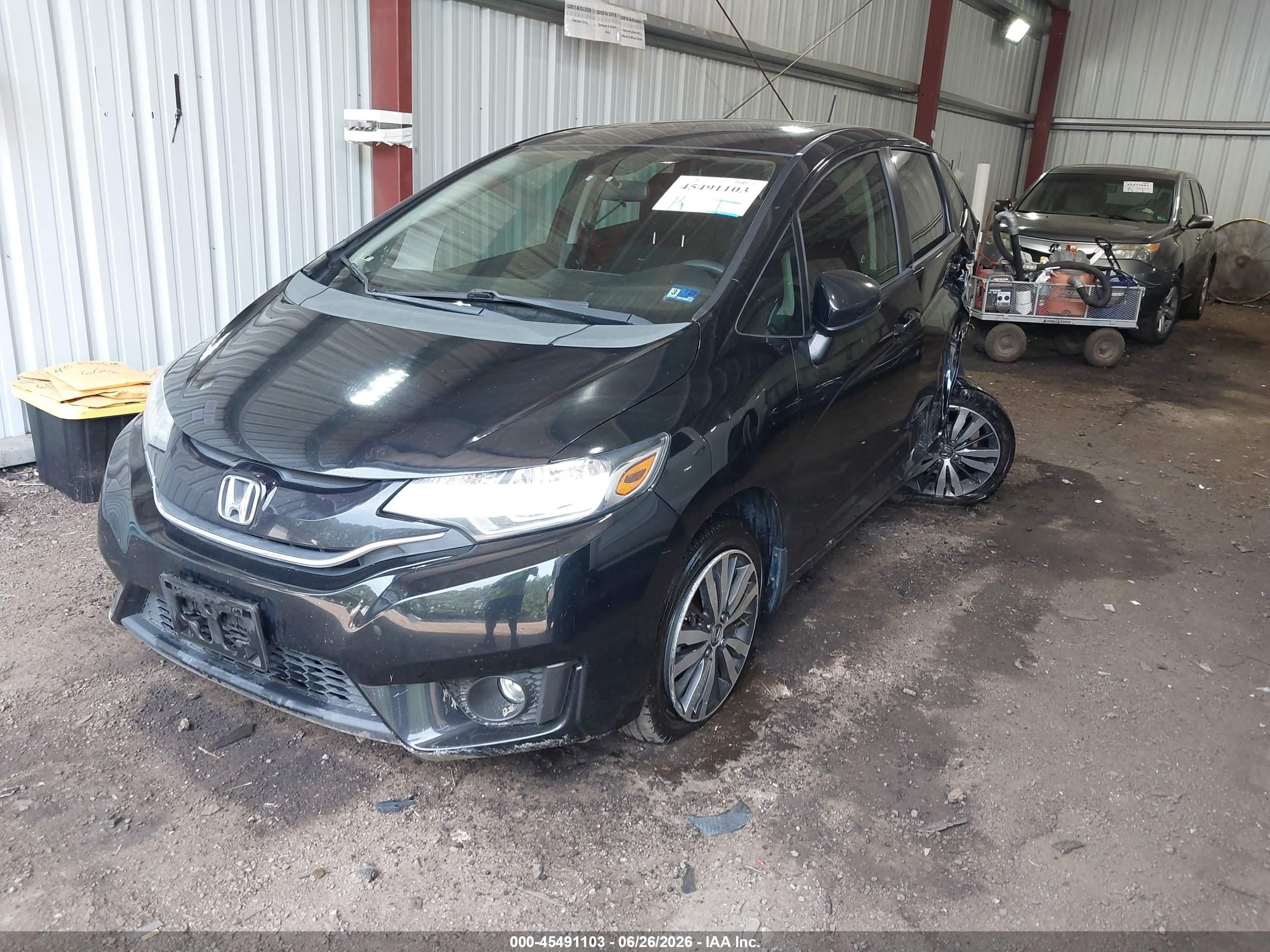 2015 Honda Fit Ex/ex-l Black vin: 3HGGK5H8XFM741487