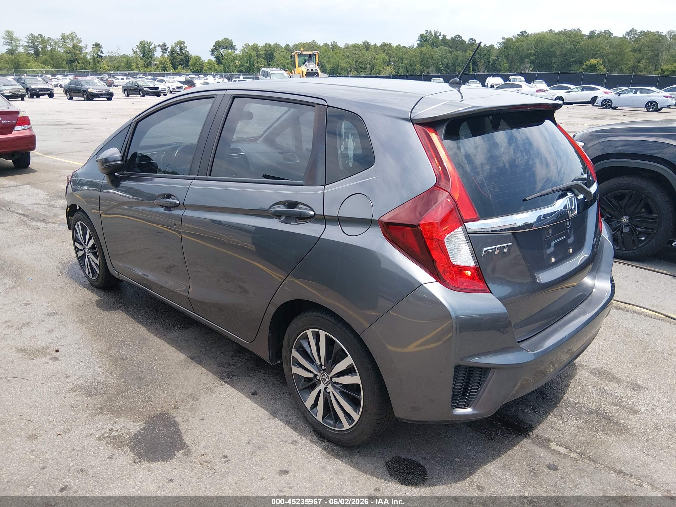 2015 Honda Fit Ex/ex-l Gray vin: 3HGGK5H8XFM752926