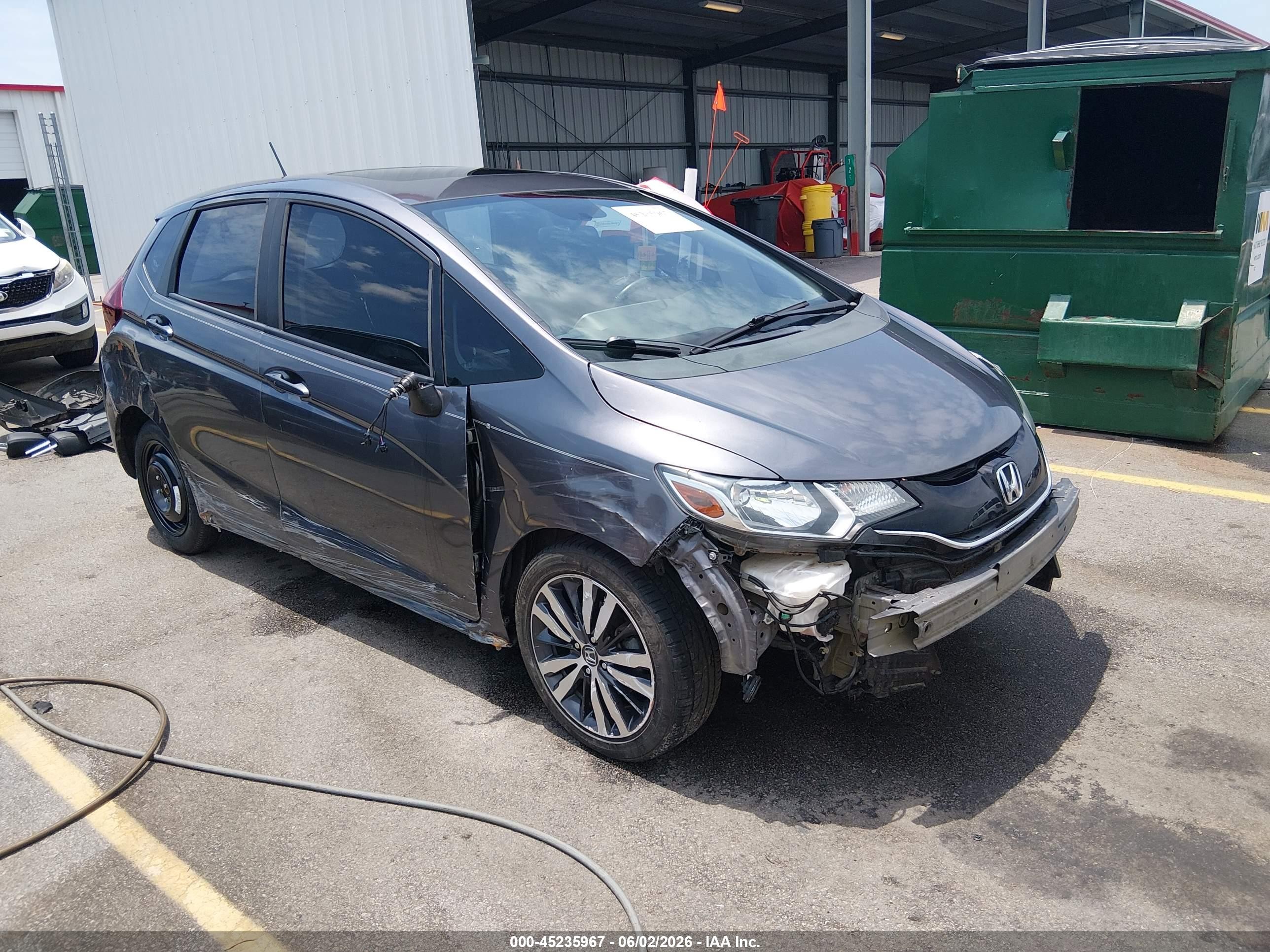 2015 Honda Fit Ex/ex-l Gray vin: 3HGGK5H8XFM752926