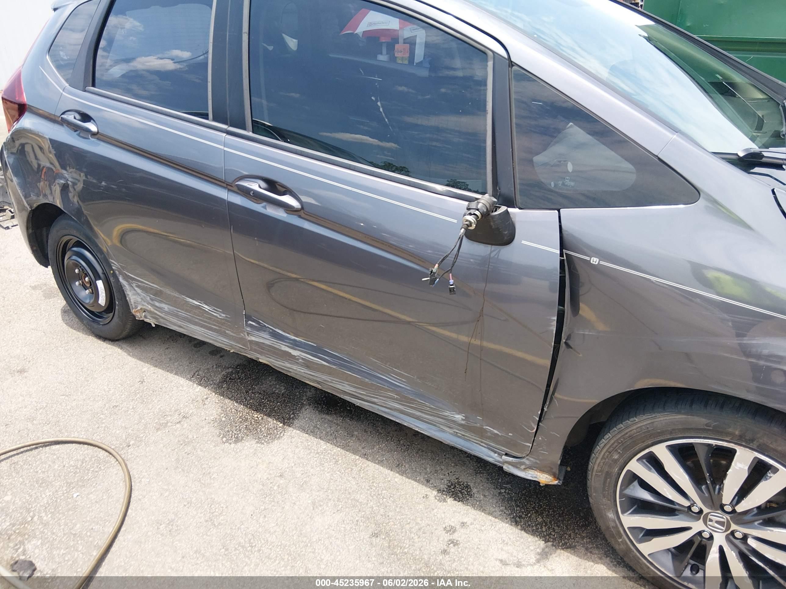 2015 Honda Fit Ex/ex-l Gray vin: 3HGGK5H8XFM752926