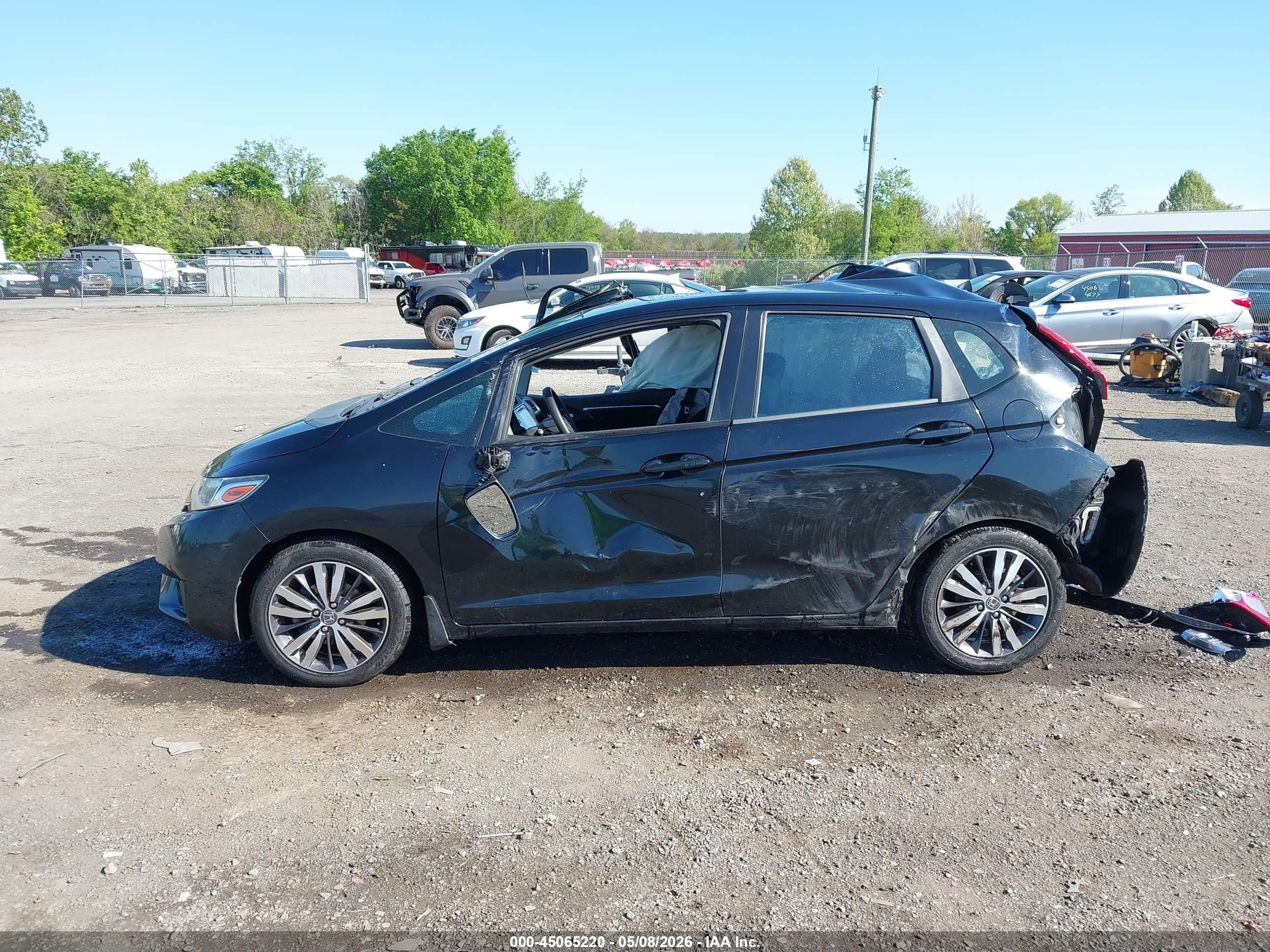 2015 Honda Fit Ex/ex-l Черный vin: 3HGGK5H8XFM756507