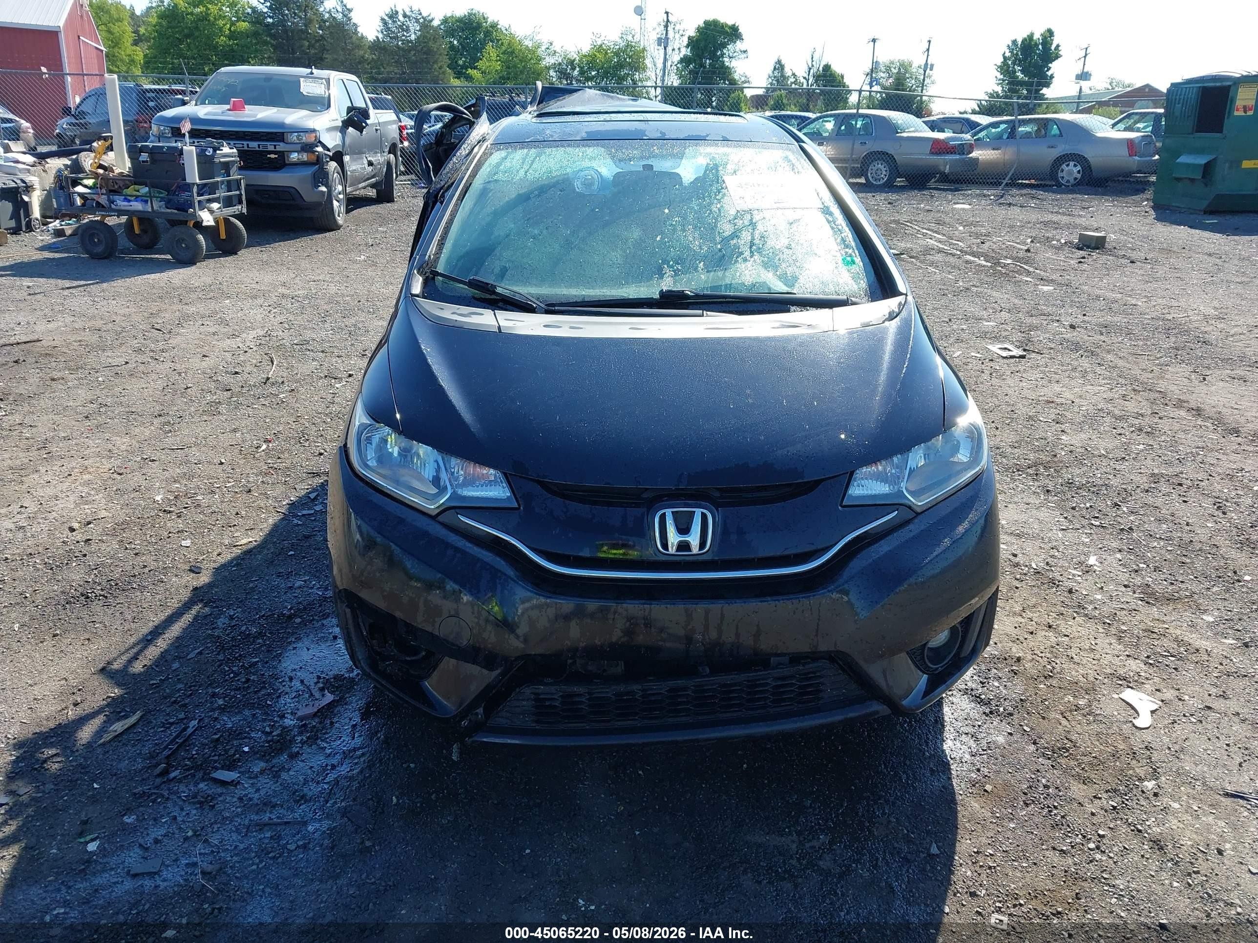 2015 Honda Fit Ex/ex-l Черный vin: 3HGGK5H8XFM756507