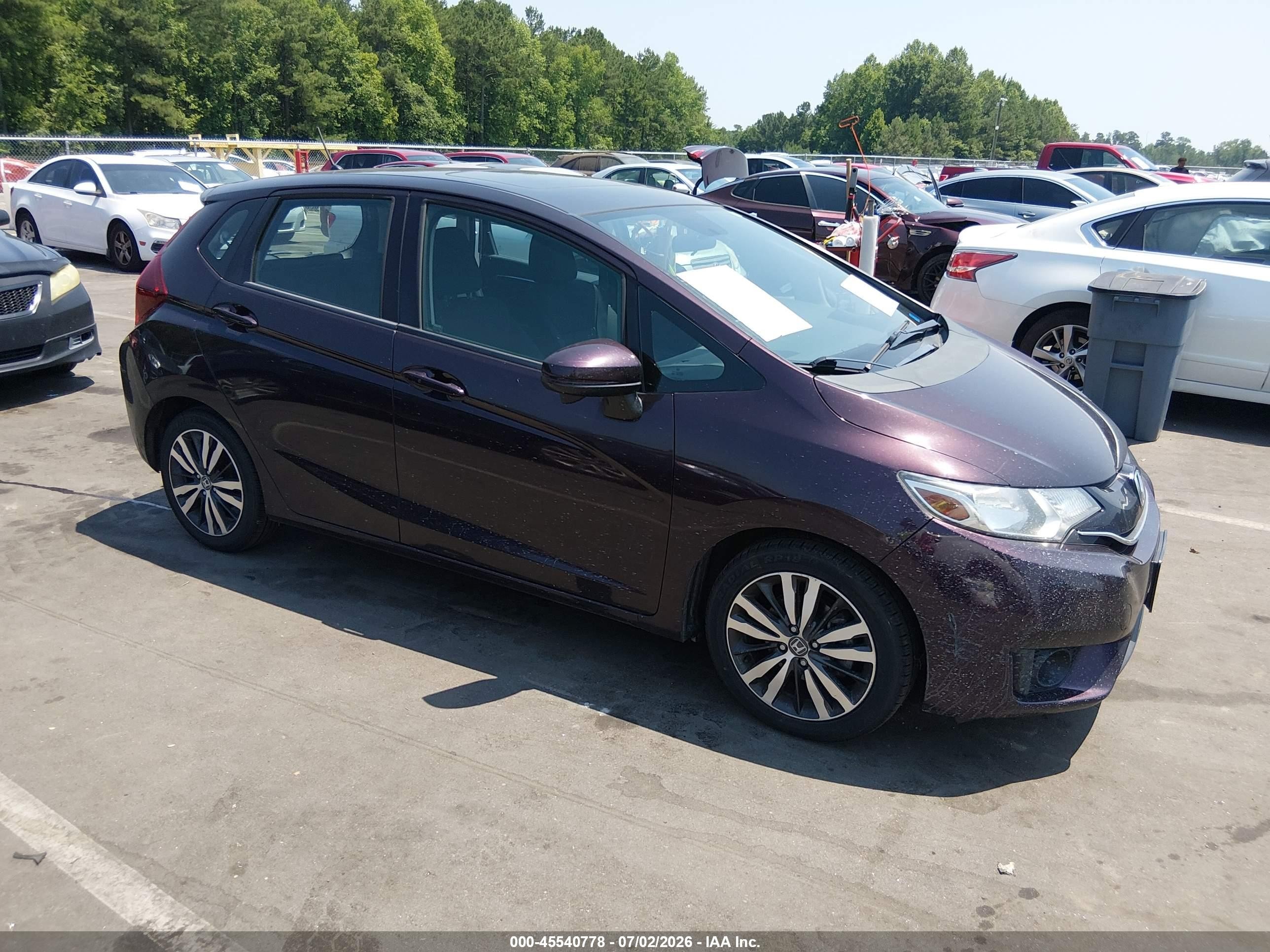 2015 Honda Fit Ex/ex-l Burgundy vin: 3HGGK5H8XFM759536