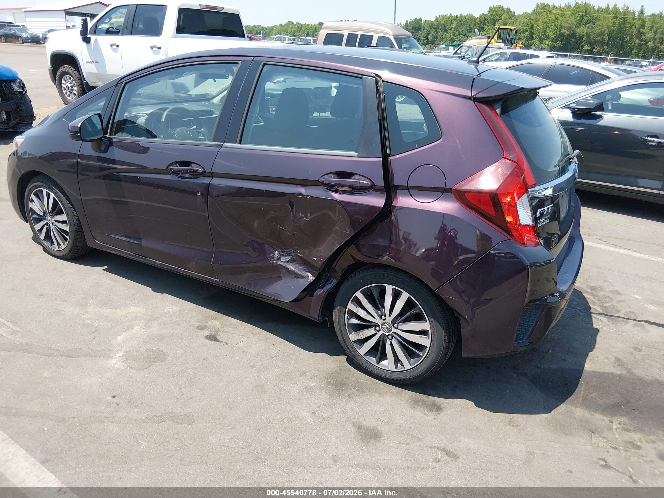 2015 Honda Fit Ex/ex-l Burgundy vin: 3HGGK5H8XFM759536