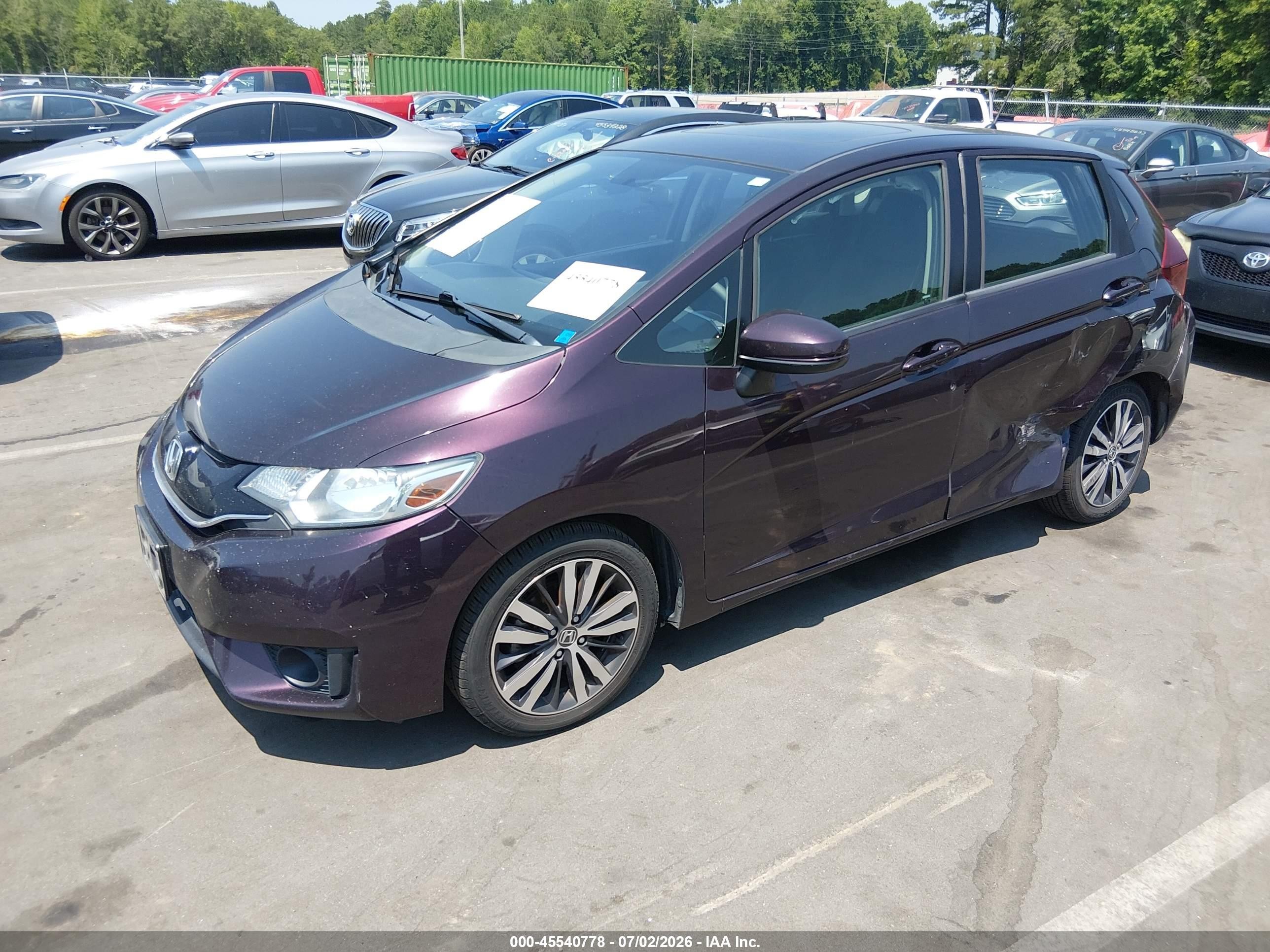 2015 Honda Fit Ex/ex-l Burgundy vin: 3HGGK5H8XFM759536