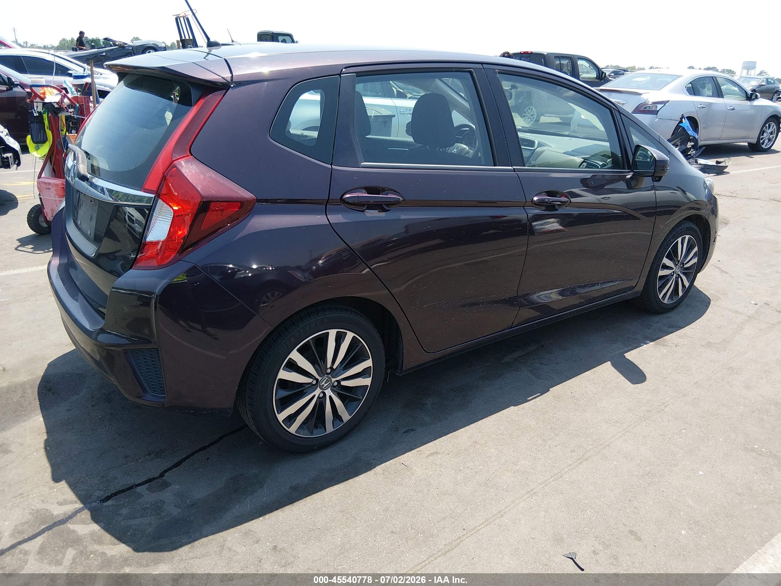 2015 Honda Fit Ex/ex-l Burgundy vin: 3HGGK5H8XFM759536