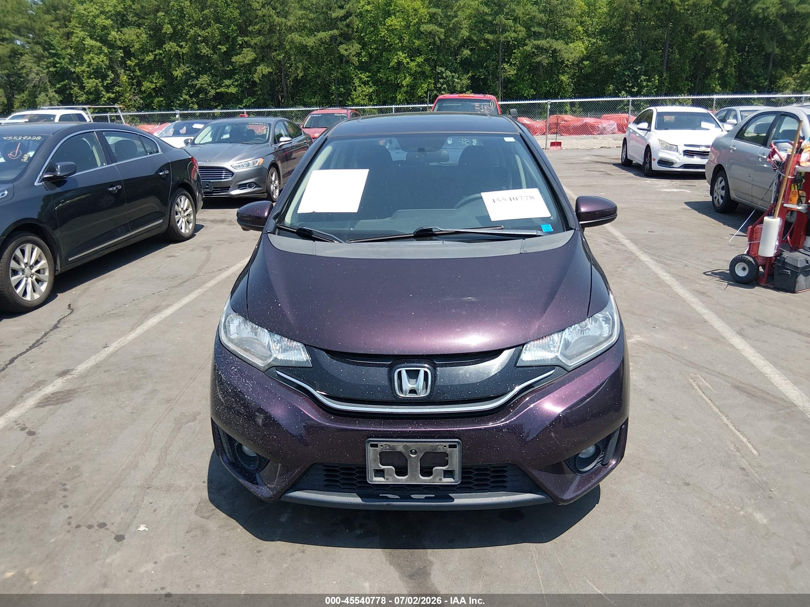 2015 Honda Fit Ex/ex-l Burgundy vin: 3HGGK5H8XFM759536