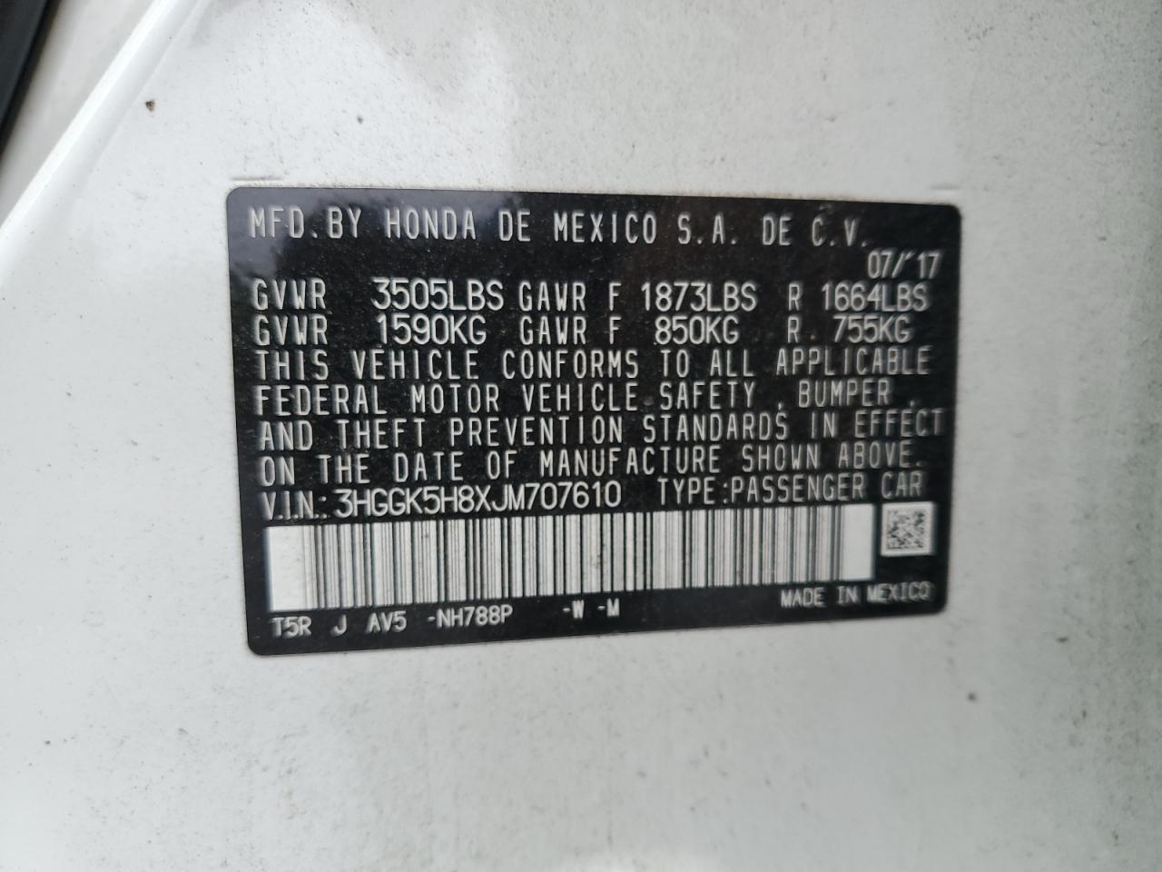 2018 Honda Fit Ex Белый vin: 3HGGK5H8XJM707610