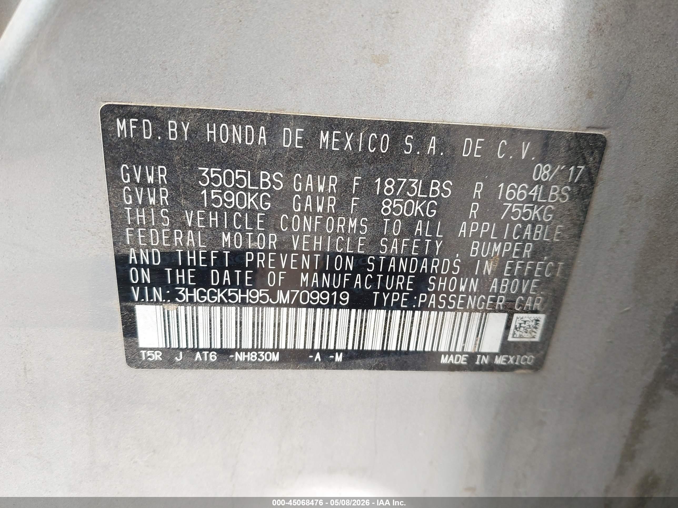 2018 Honda Fit Ex-l Серебряный vin: 3HGGK5H95JM709919
