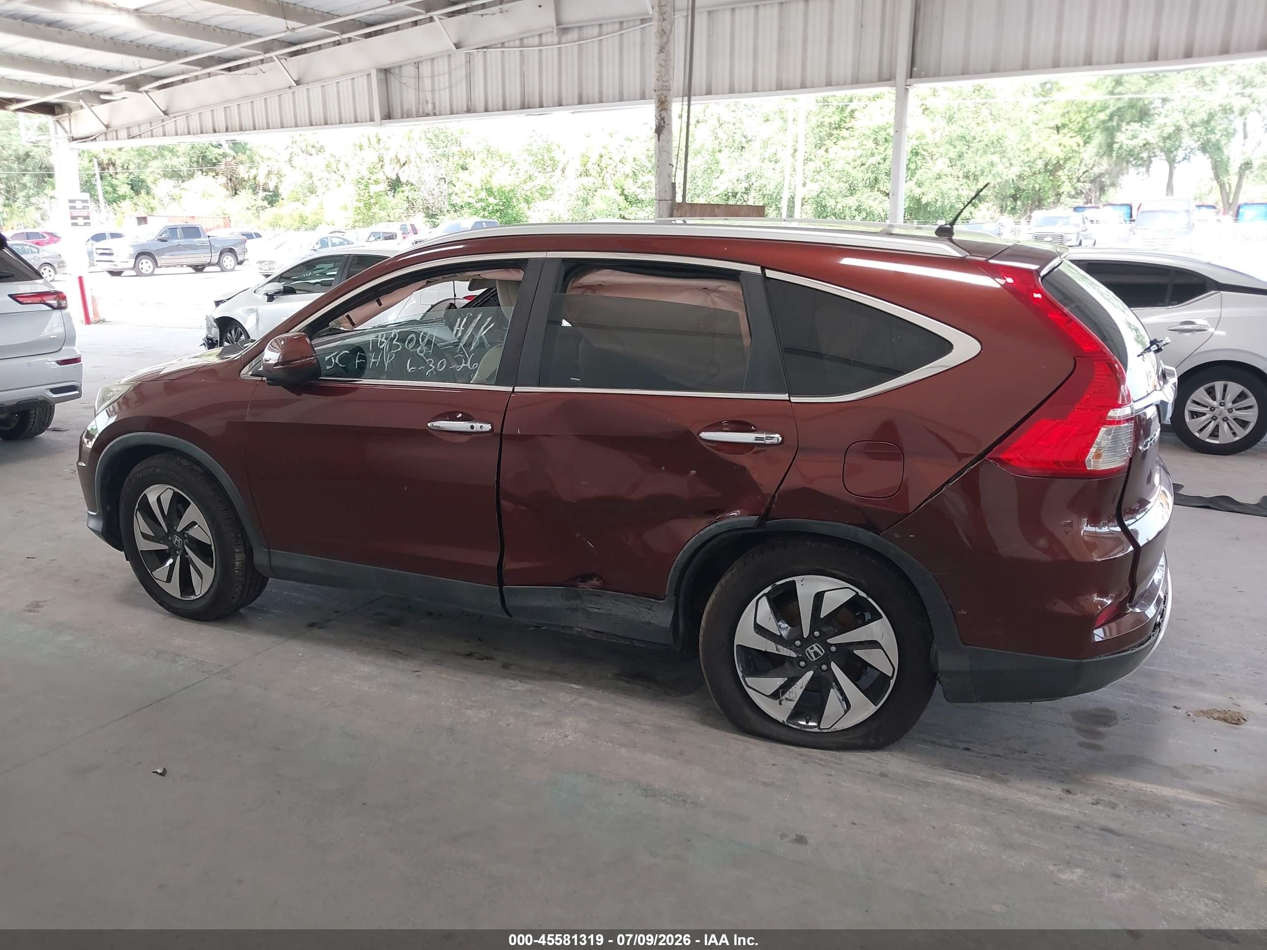 2015 Honda Cr-v   Burgundy vin: 3HGRM4874FG001338