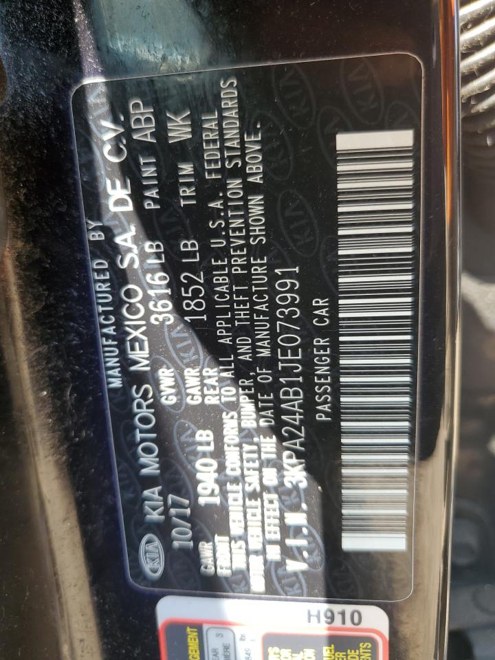 2018 Kia Rio Lx Черный vin: 3KPA24AB1JE073991