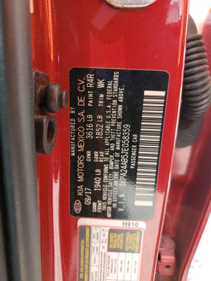 2018 Kia Rio Lx Красный vin: 3KPA24AB5JE058359