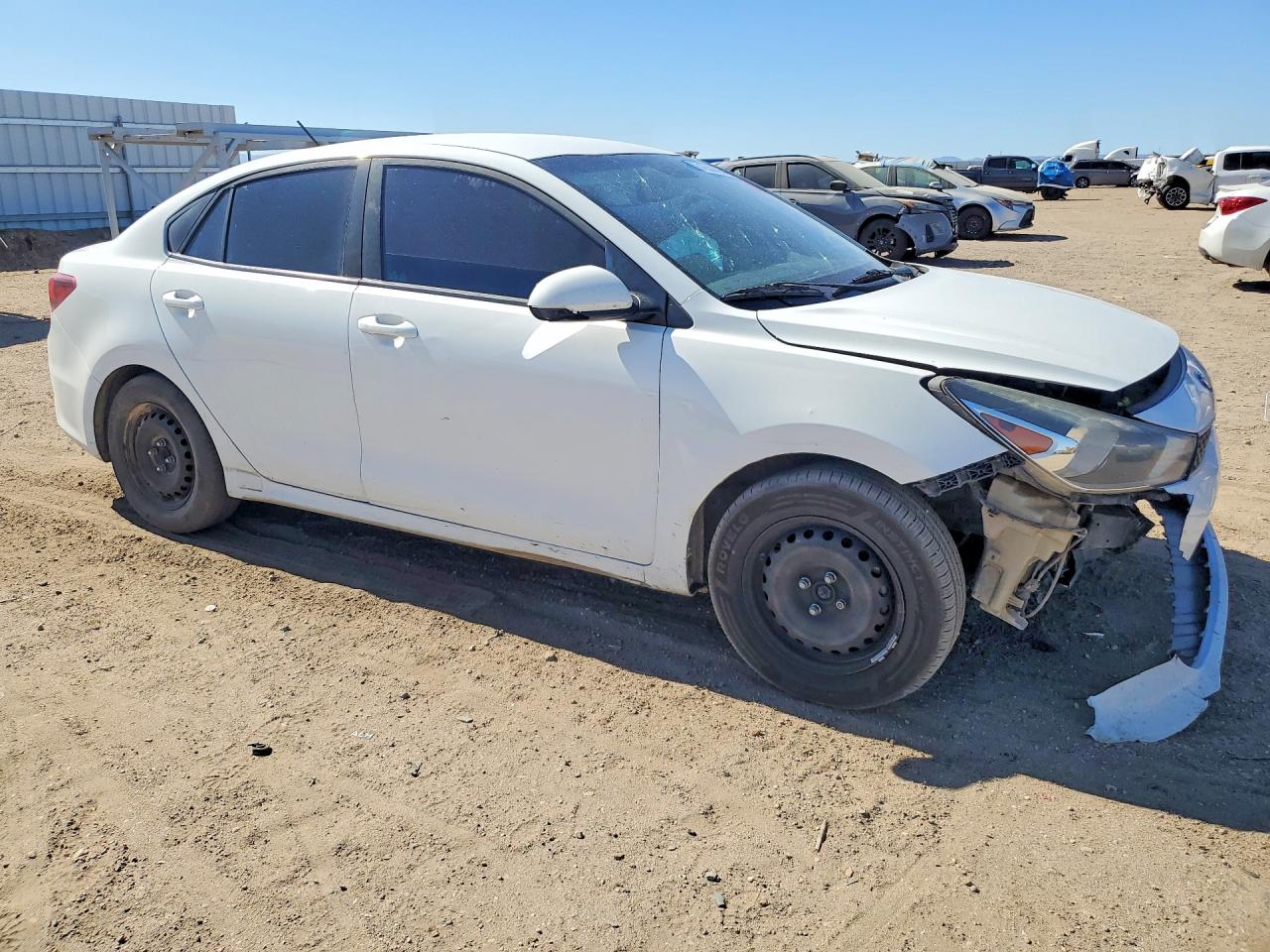 2019 Kia Rio S White vin: 3KPA24AB8KE205436