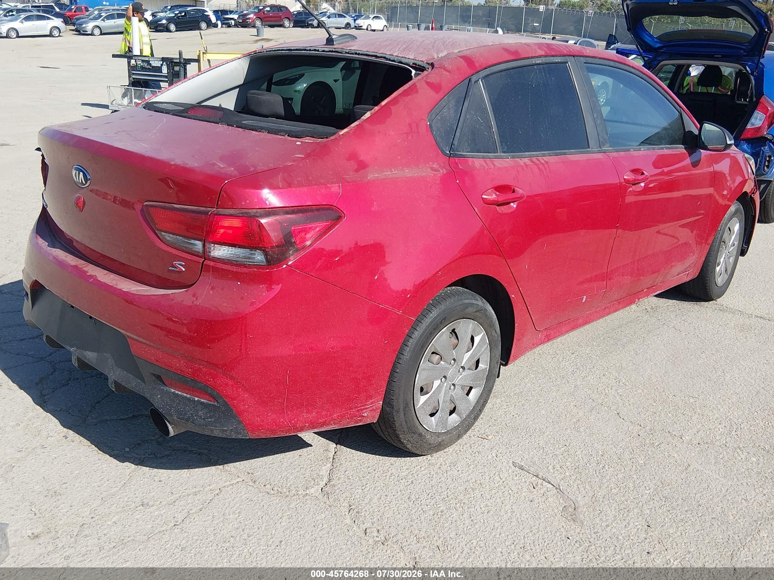 2019 Kia Rio S Red vin: 3KPA24ABXKE208094