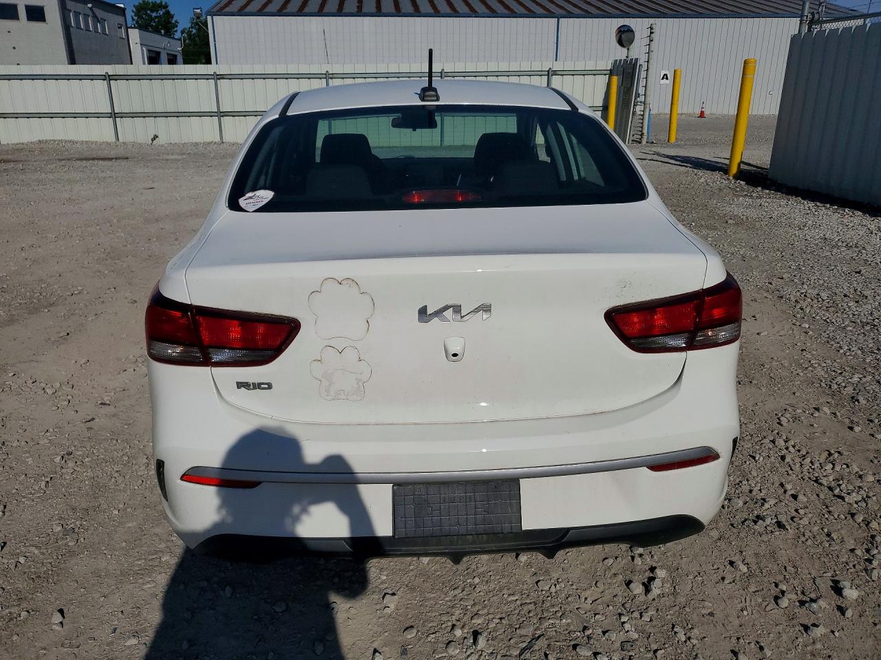 2022 Kia Rio Lx White vin: 3KPA24AD0NE446056
