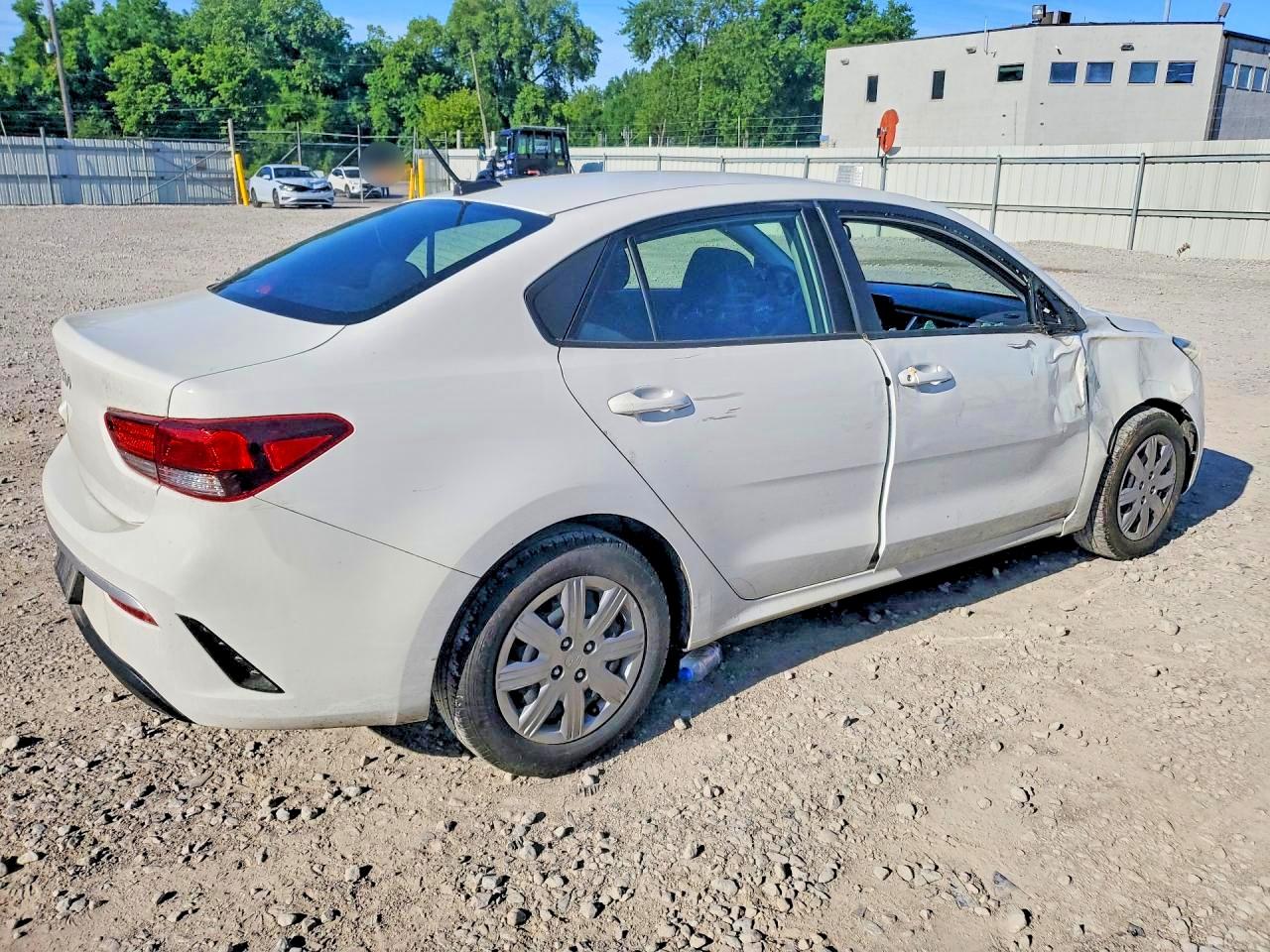 2022 Kia Rio Lx White vin: 3KPA24AD0NE446056