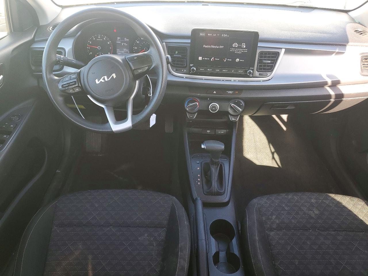 2022 Kia Rio Lx White vin: 3KPA24AD0NE446056
