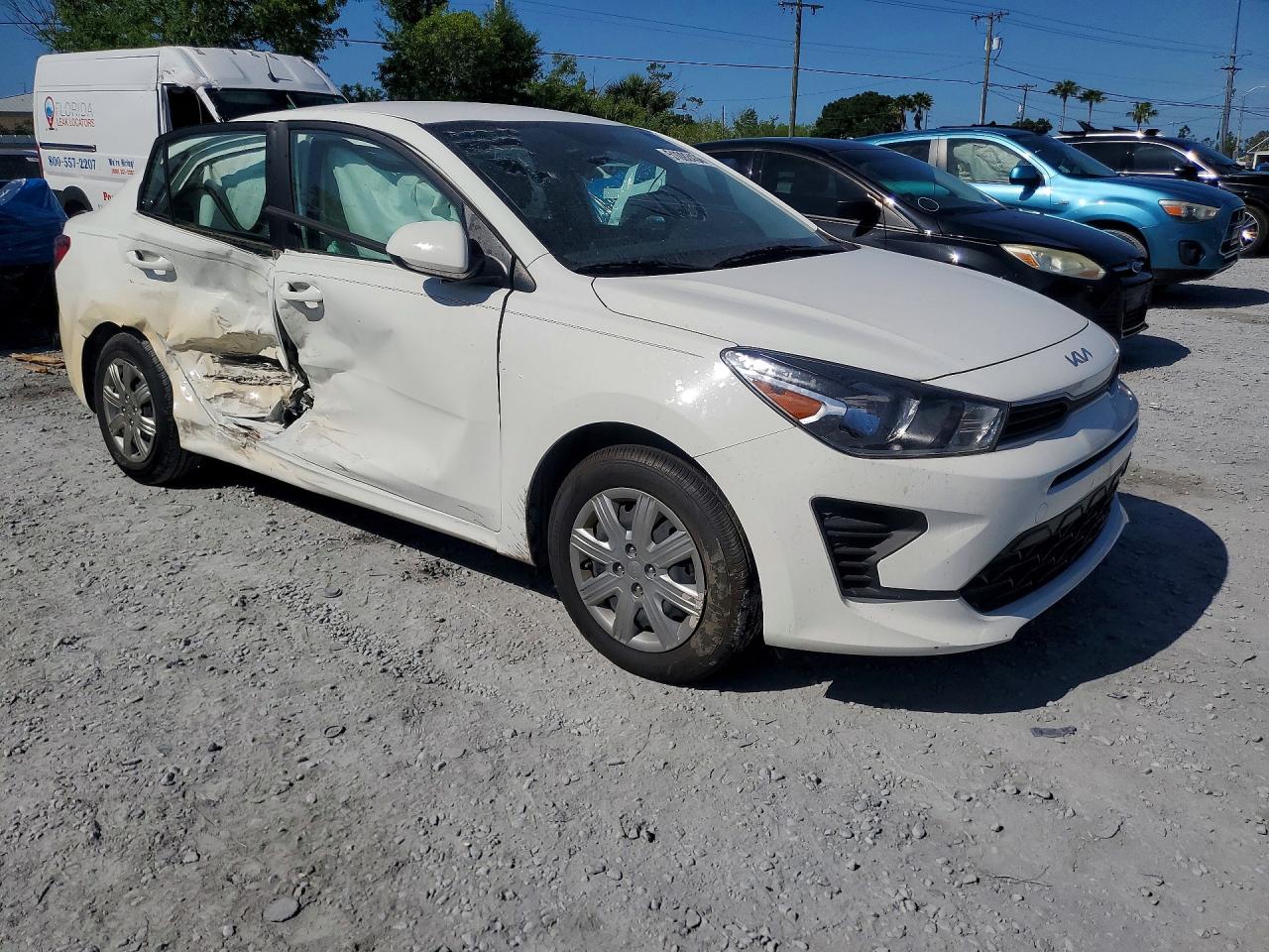 2023 Kia Rio S White vin: 3KPA24AD0PE603099