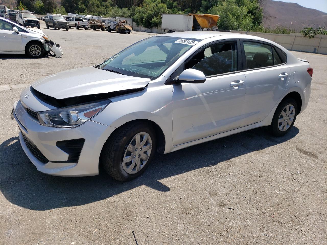 2022 Kia Rio Lx Silver vin: 3KPA24AD1NE478756