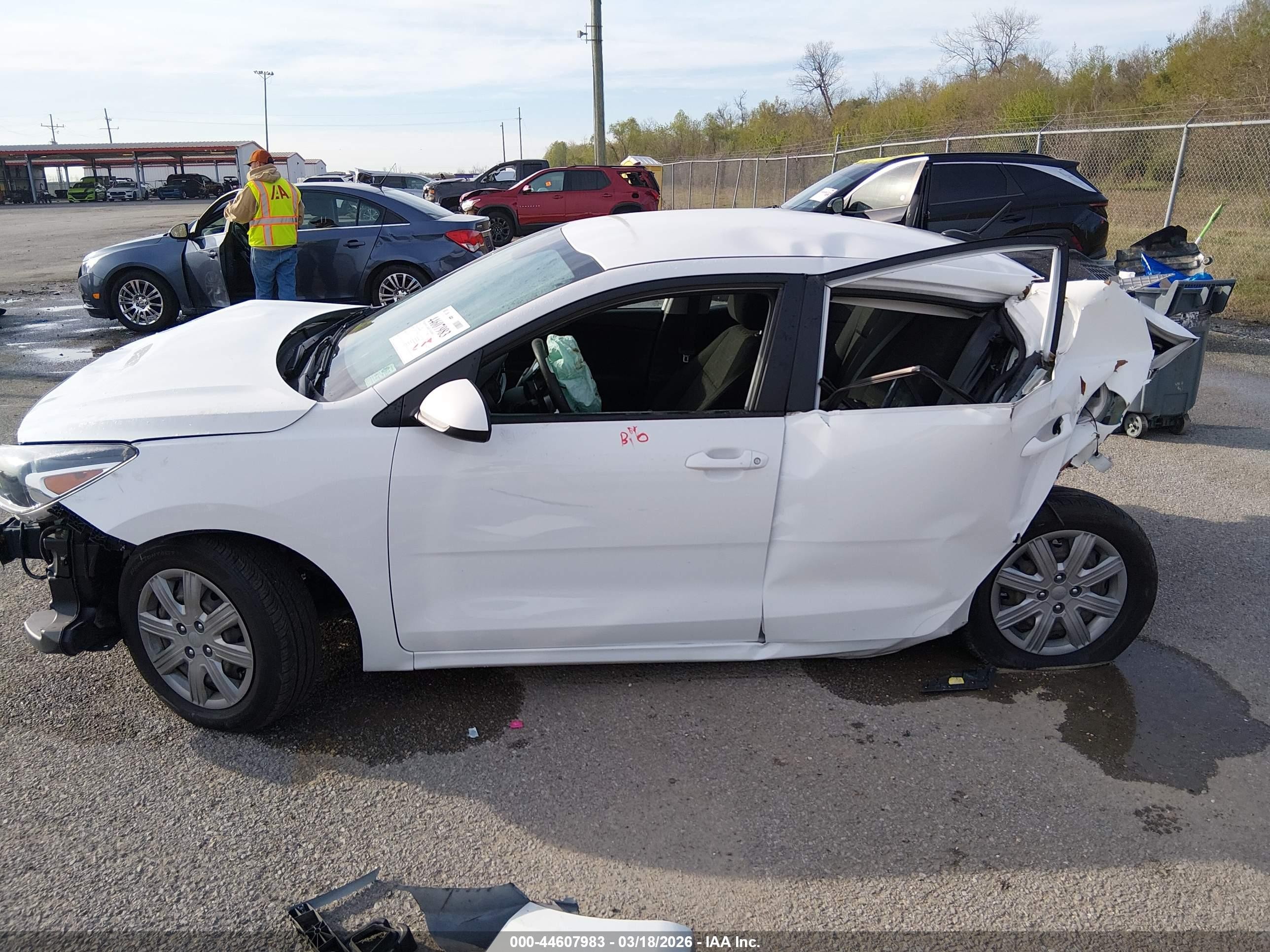2023 Kia Rio Lx White vin: 3KPA24AD3PE581406