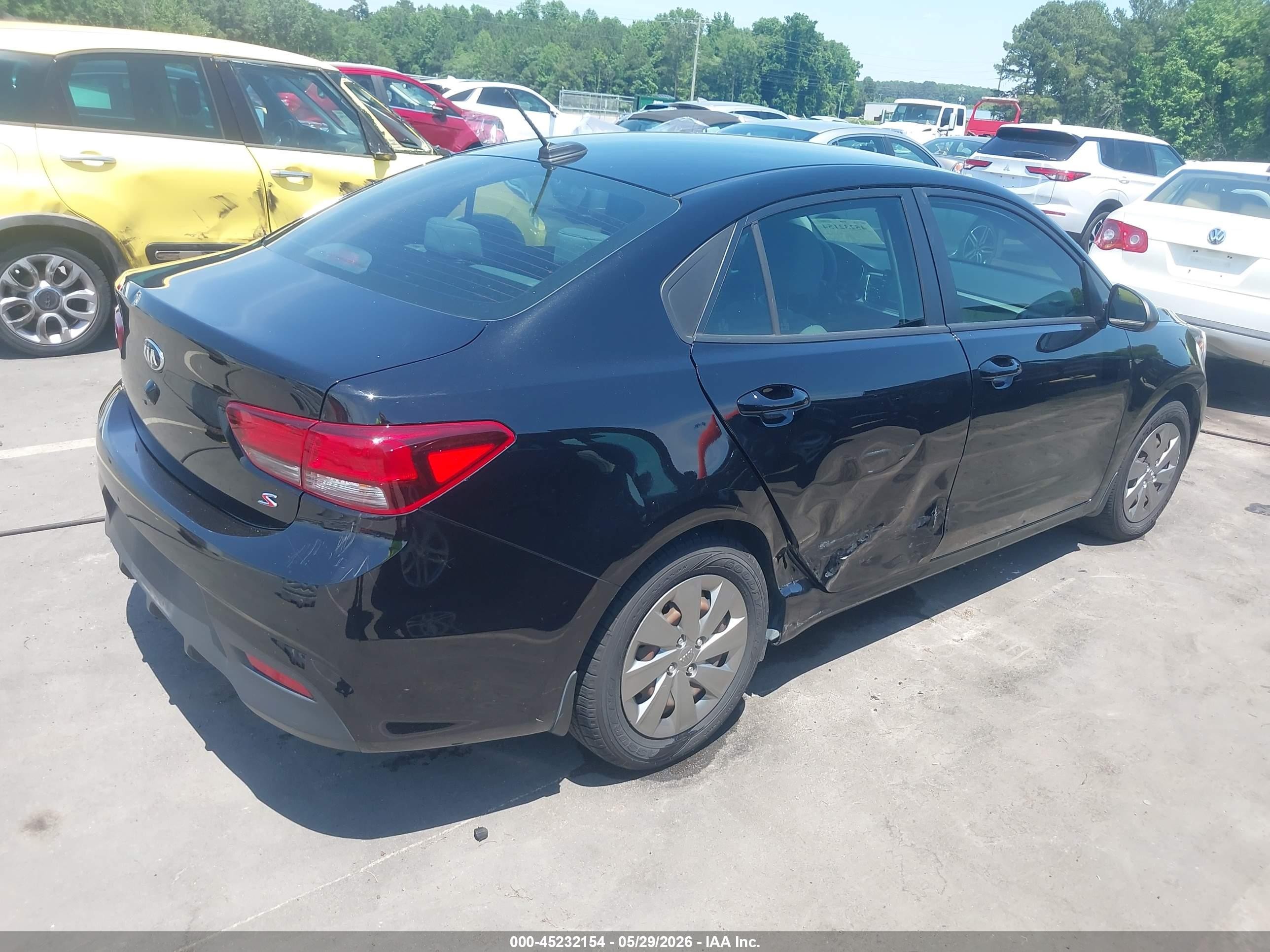 2020 Kia Rio S Black vin: 3KPA24AD4LE261036