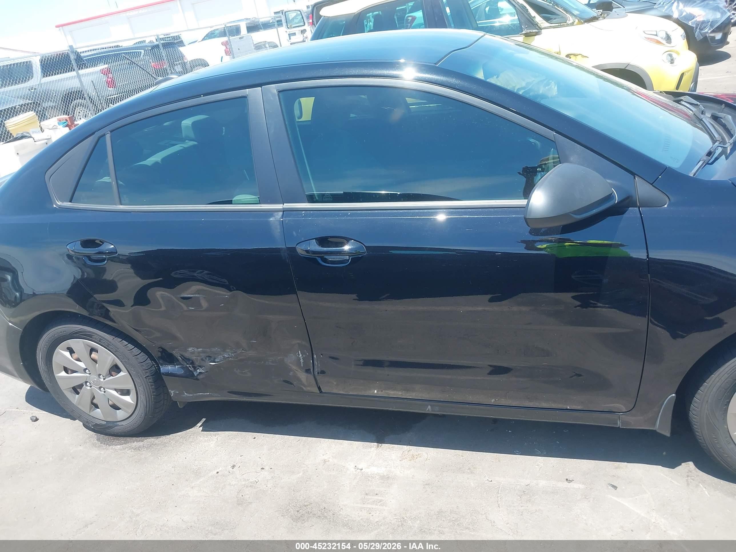 2020 Kia Rio S Black vin: 3KPA24AD4LE261036