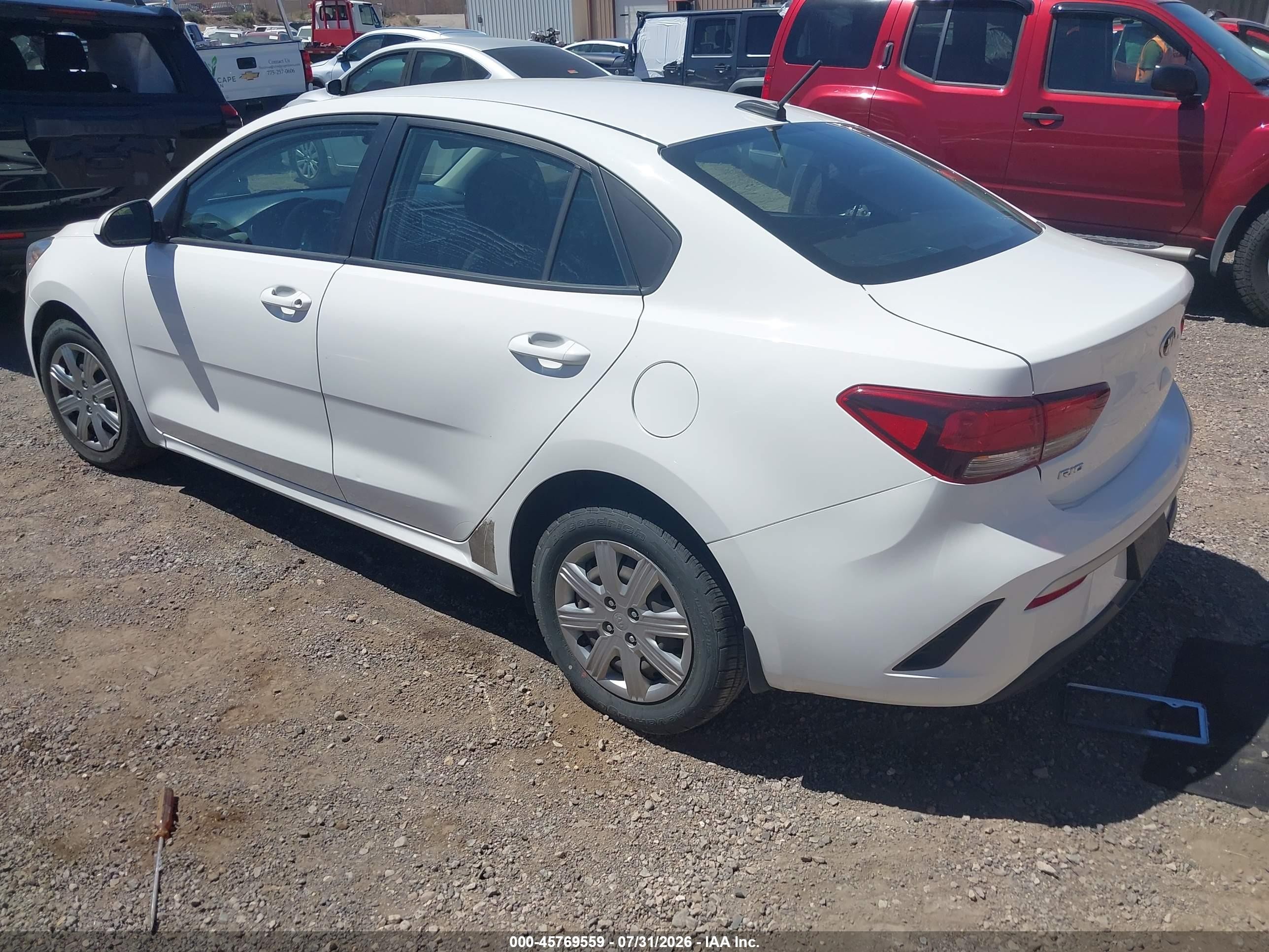 2021 Kia Rio S White vin: 3KPA24AD4ME385888