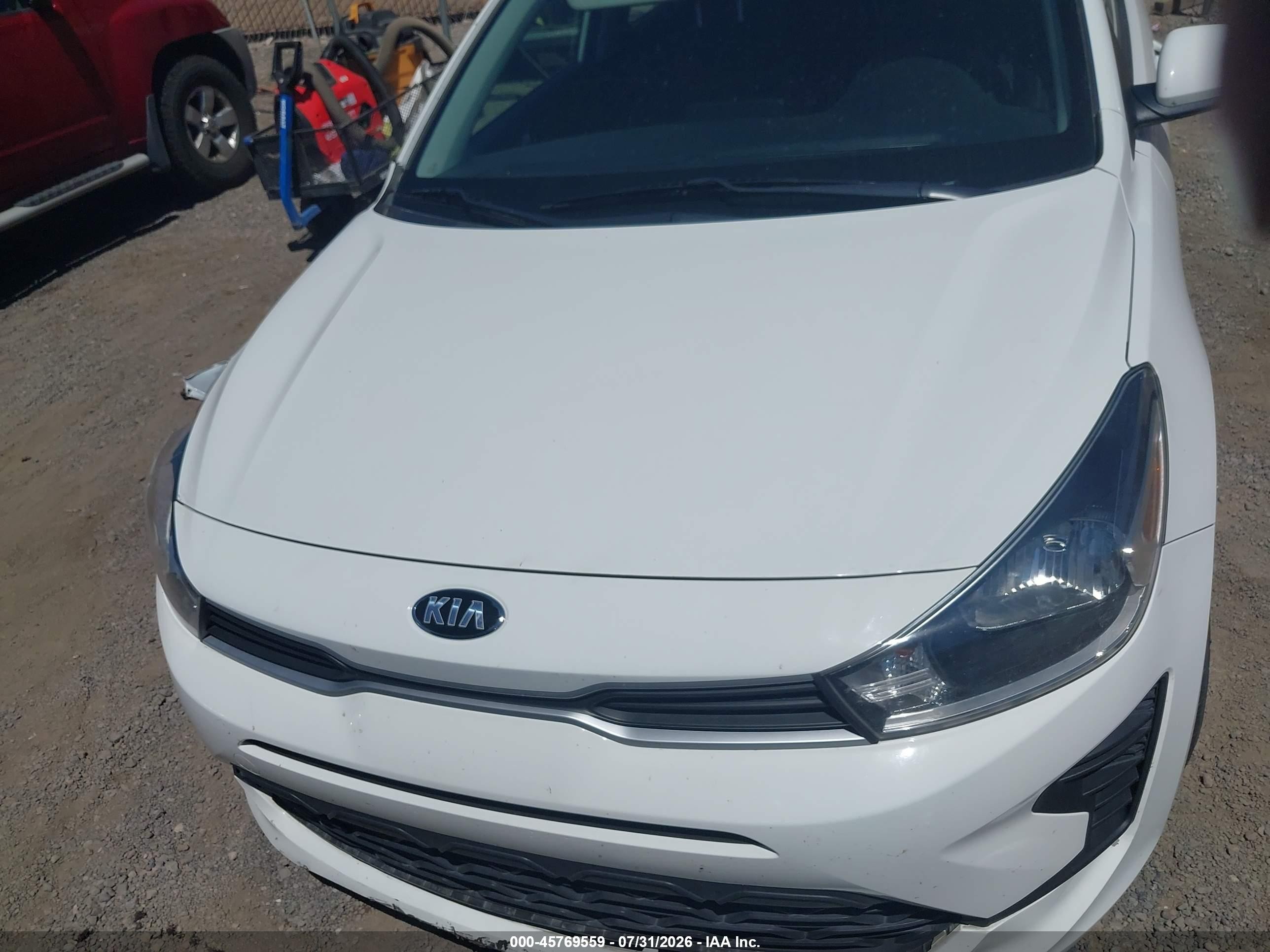 2021 Kia Rio S White vin: 3KPA24AD4ME385888