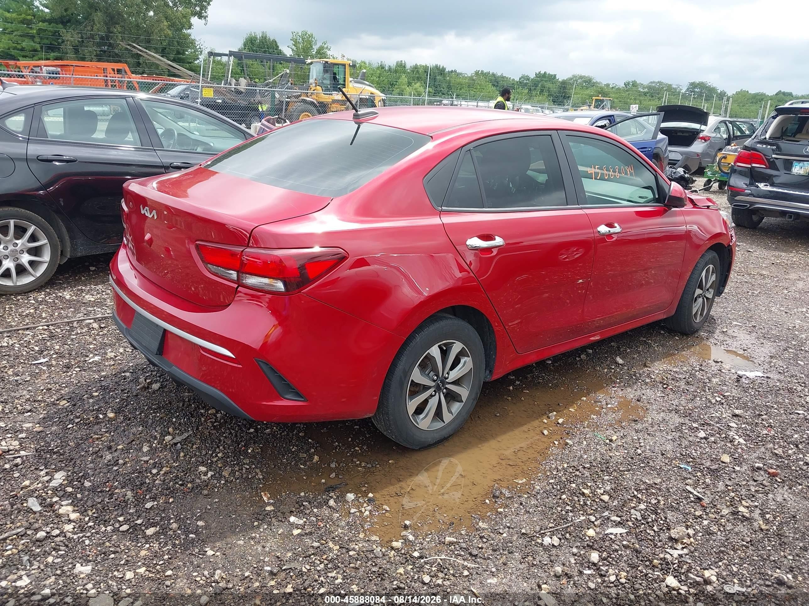 2022 Kia Rio S Red vin: 3KPA24AD5NE478789