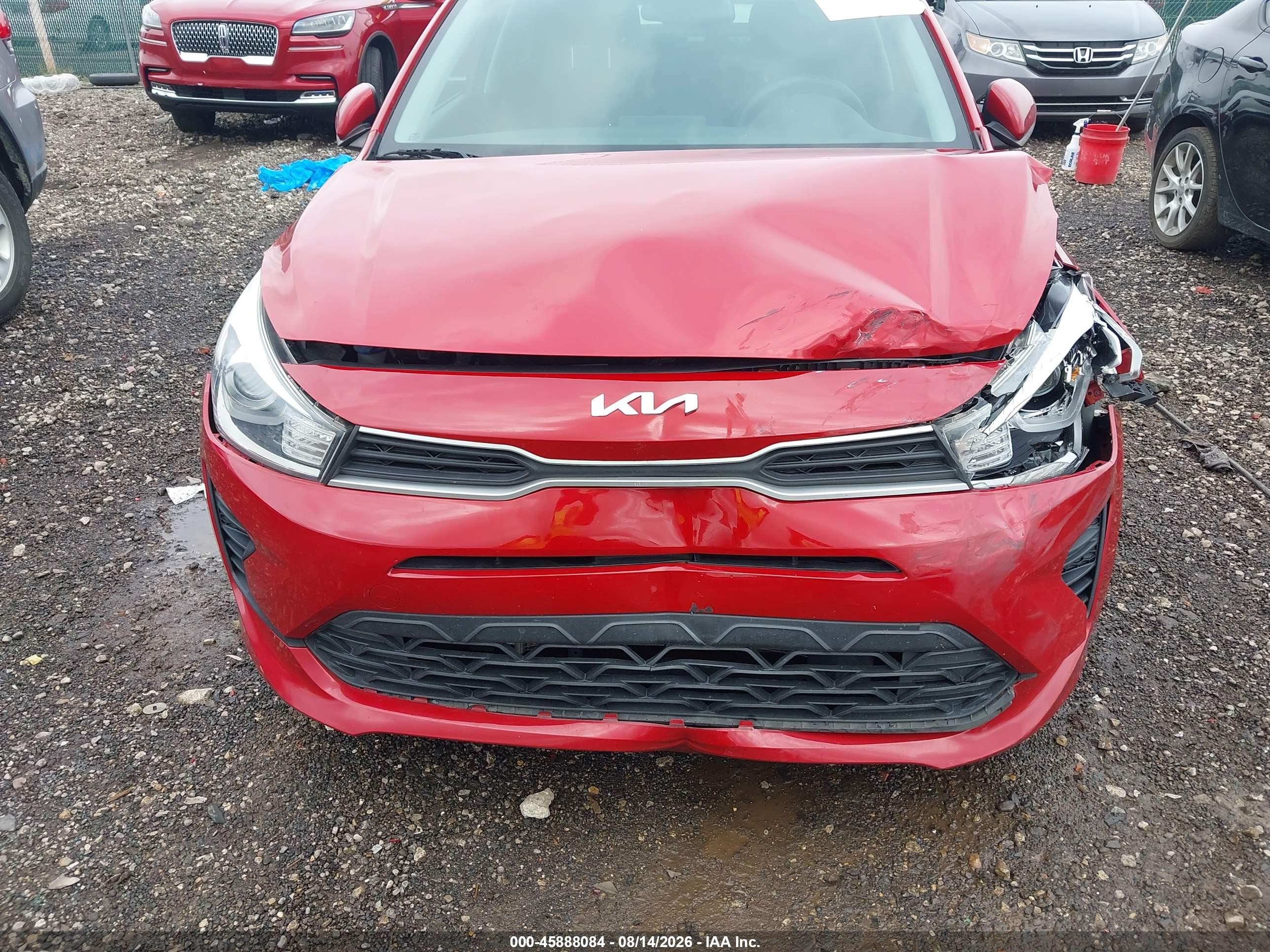 2022 Kia Rio S Red vin: 3KPA24AD5NE478789