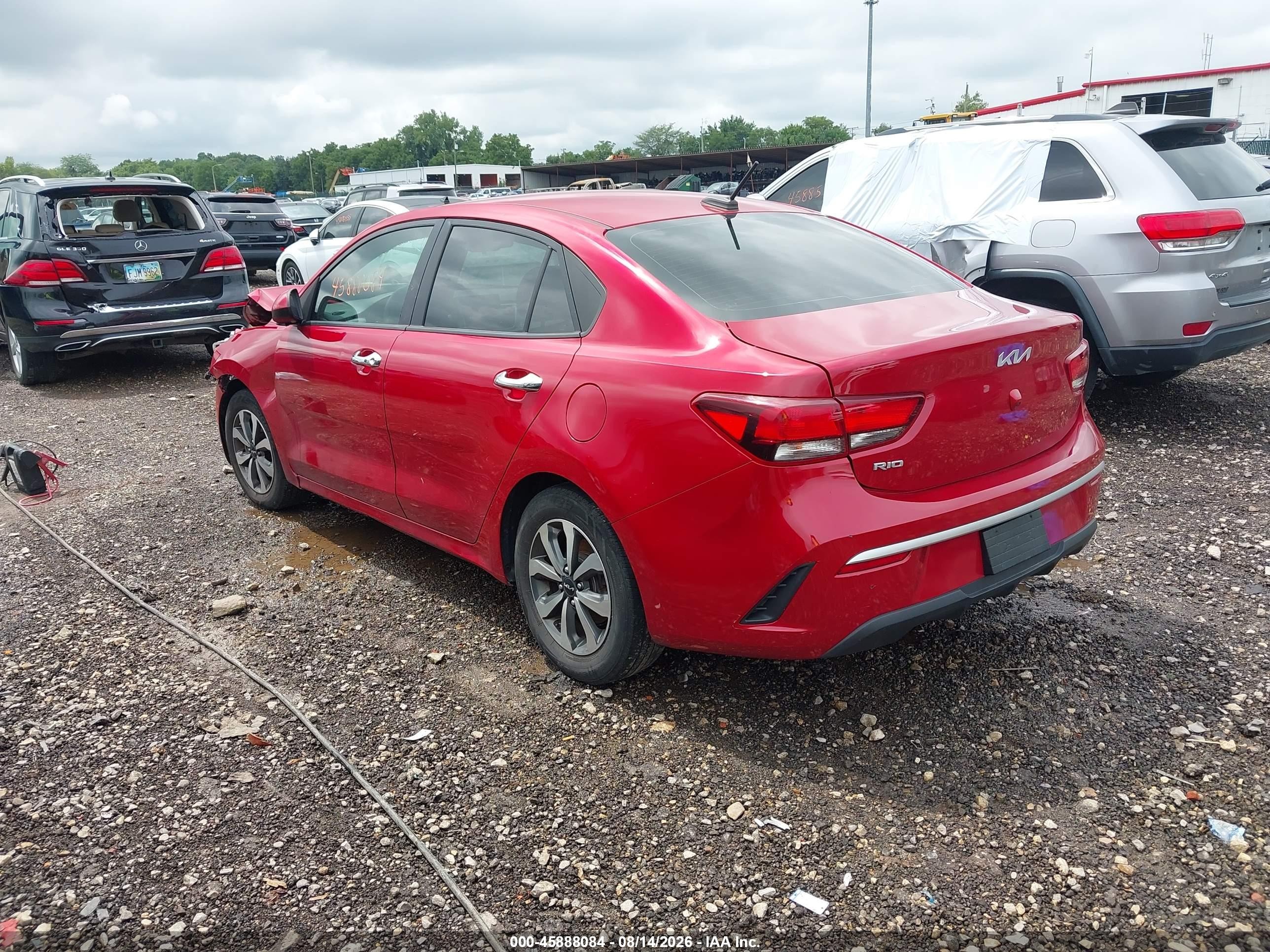 2022 Kia Rio S Red vin: 3KPA24AD5NE478789