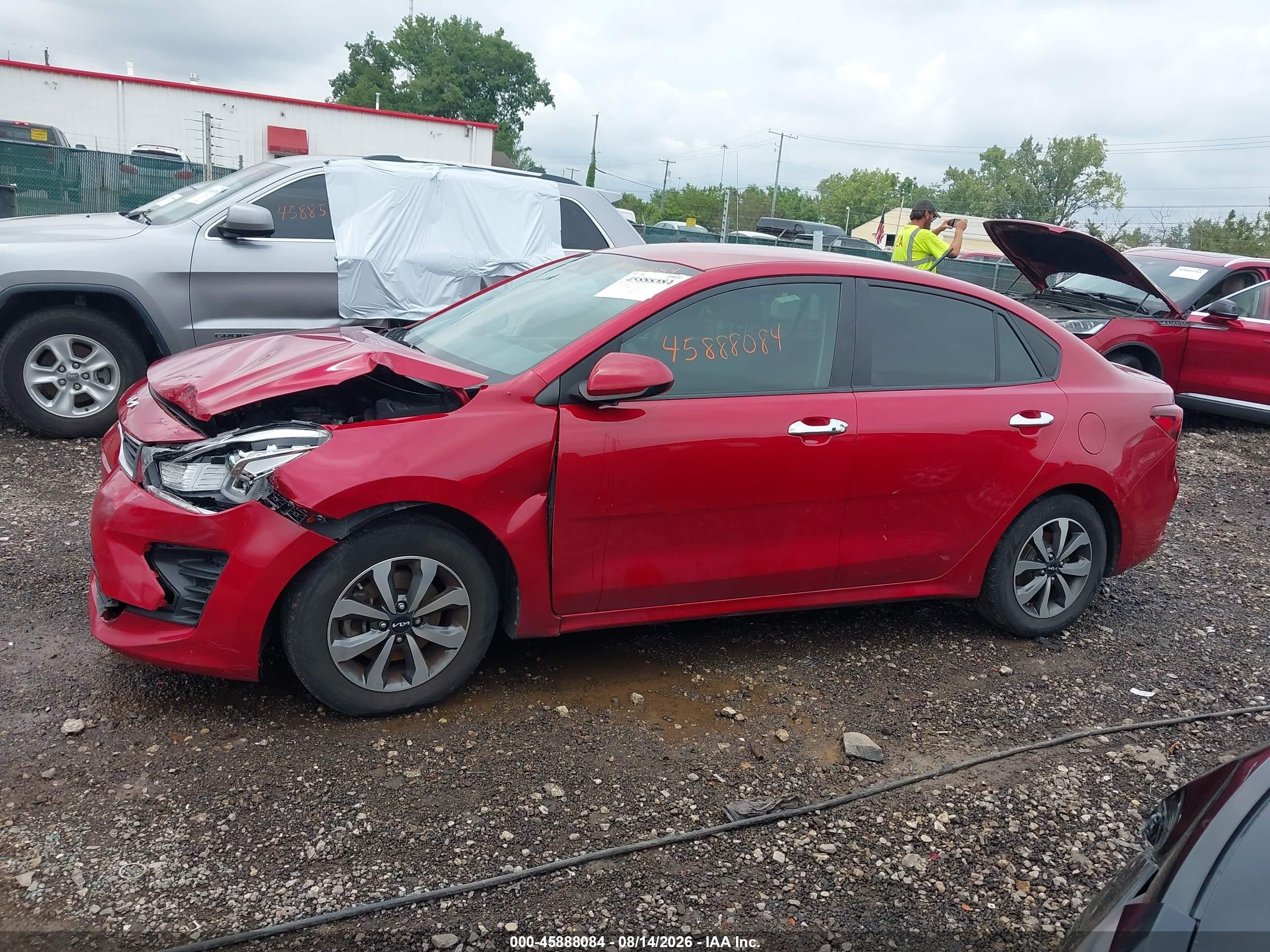 2022 Kia Rio S Red vin: 3KPA24AD5NE478789