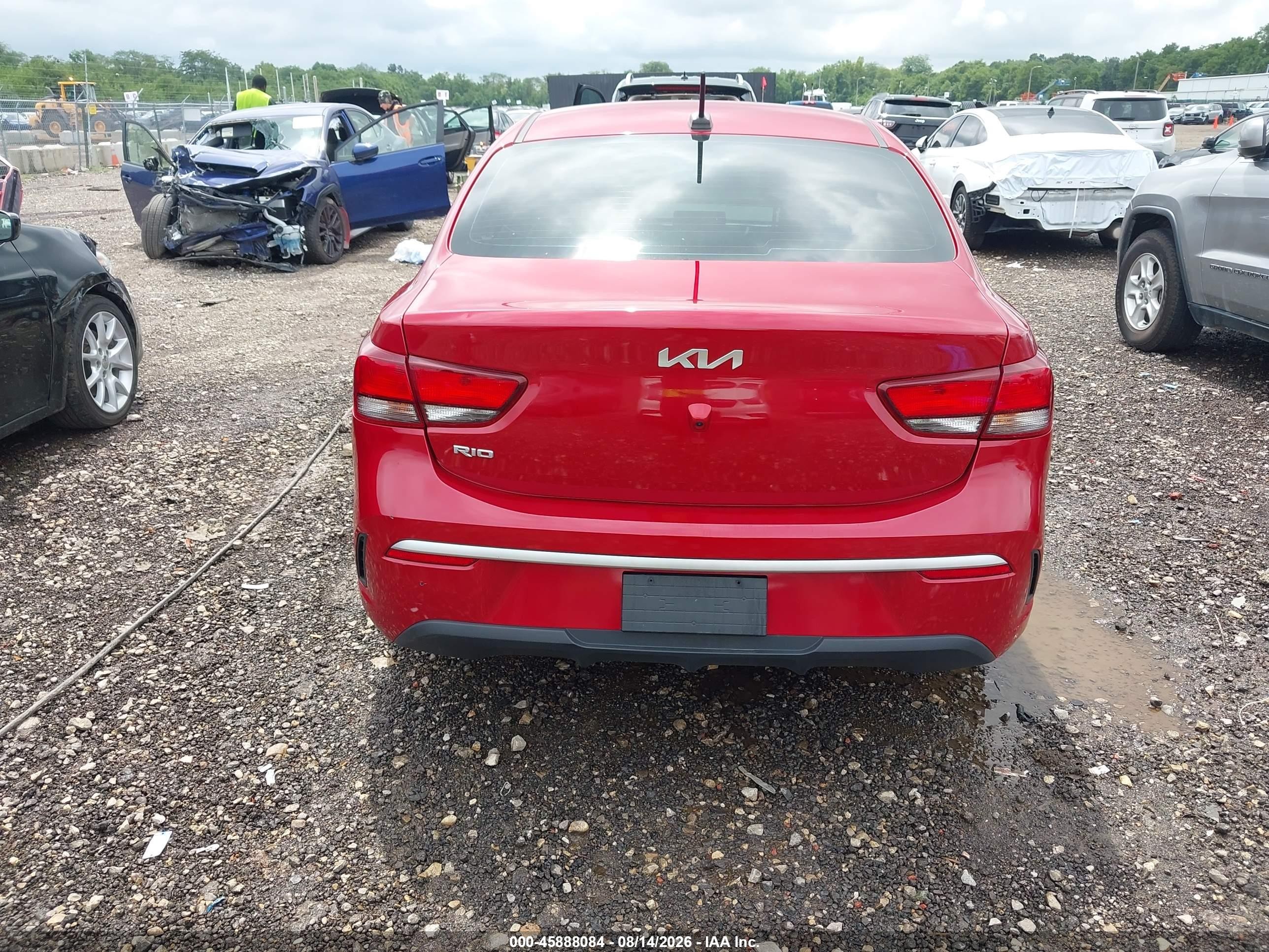 2022 Kia Rio S Red vin: 3KPA24AD5NE478789