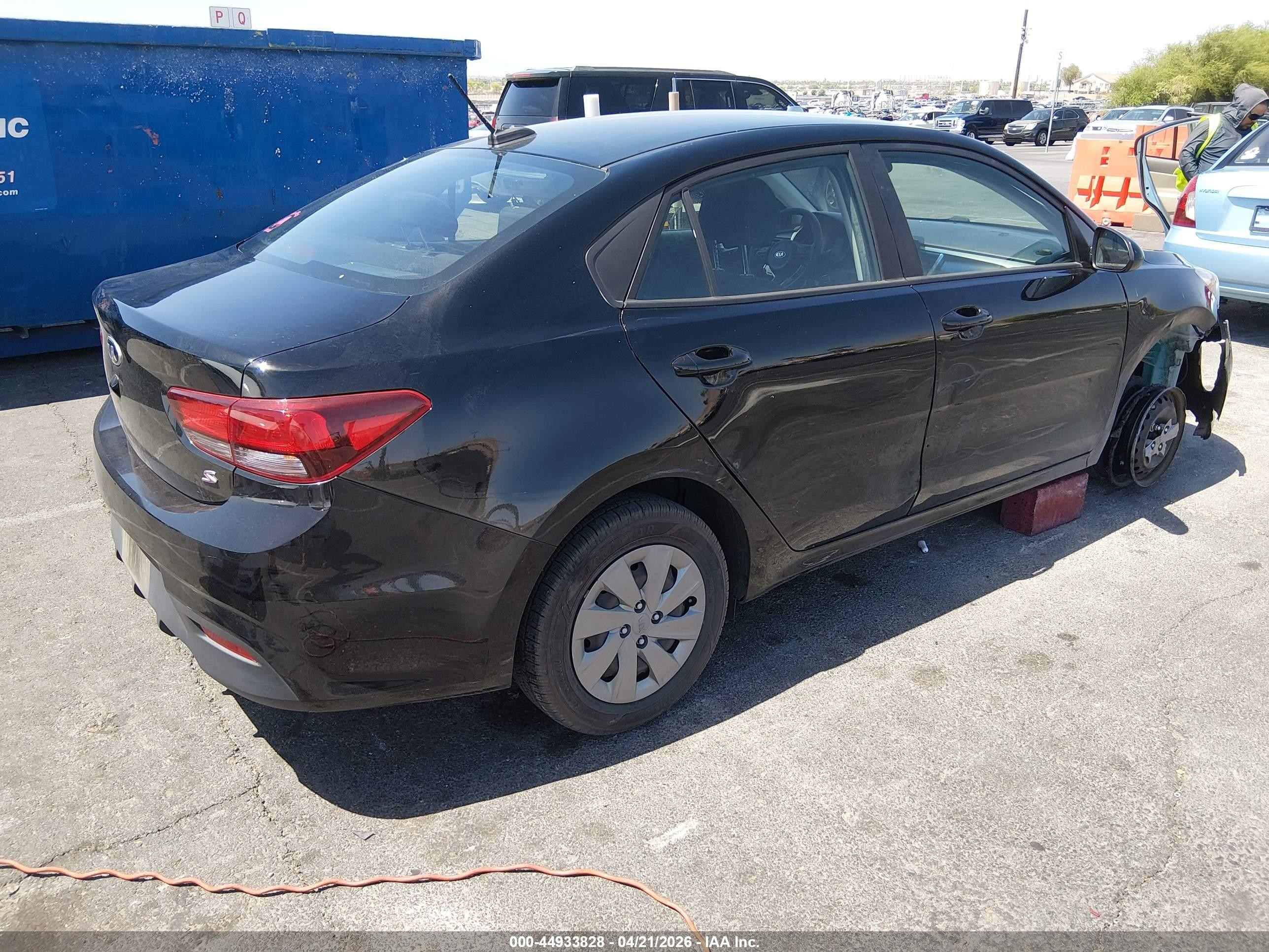 2020 Kia Rio S Black vin: 3KPA24AD7LE327837