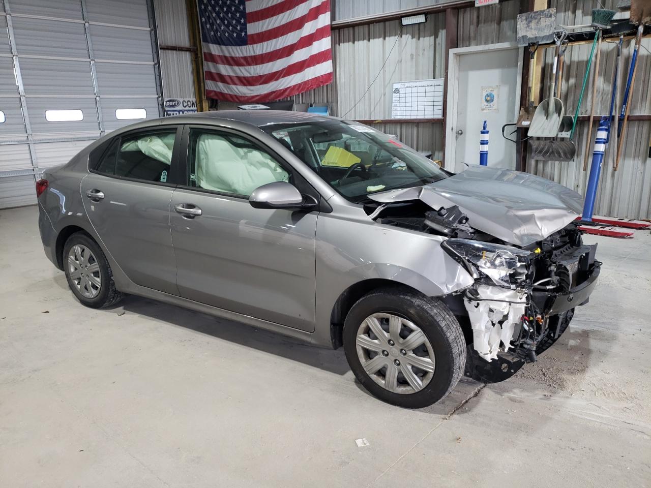 2021 Kia Rio Lx Gray vin: 3KPA24AD7ME365862