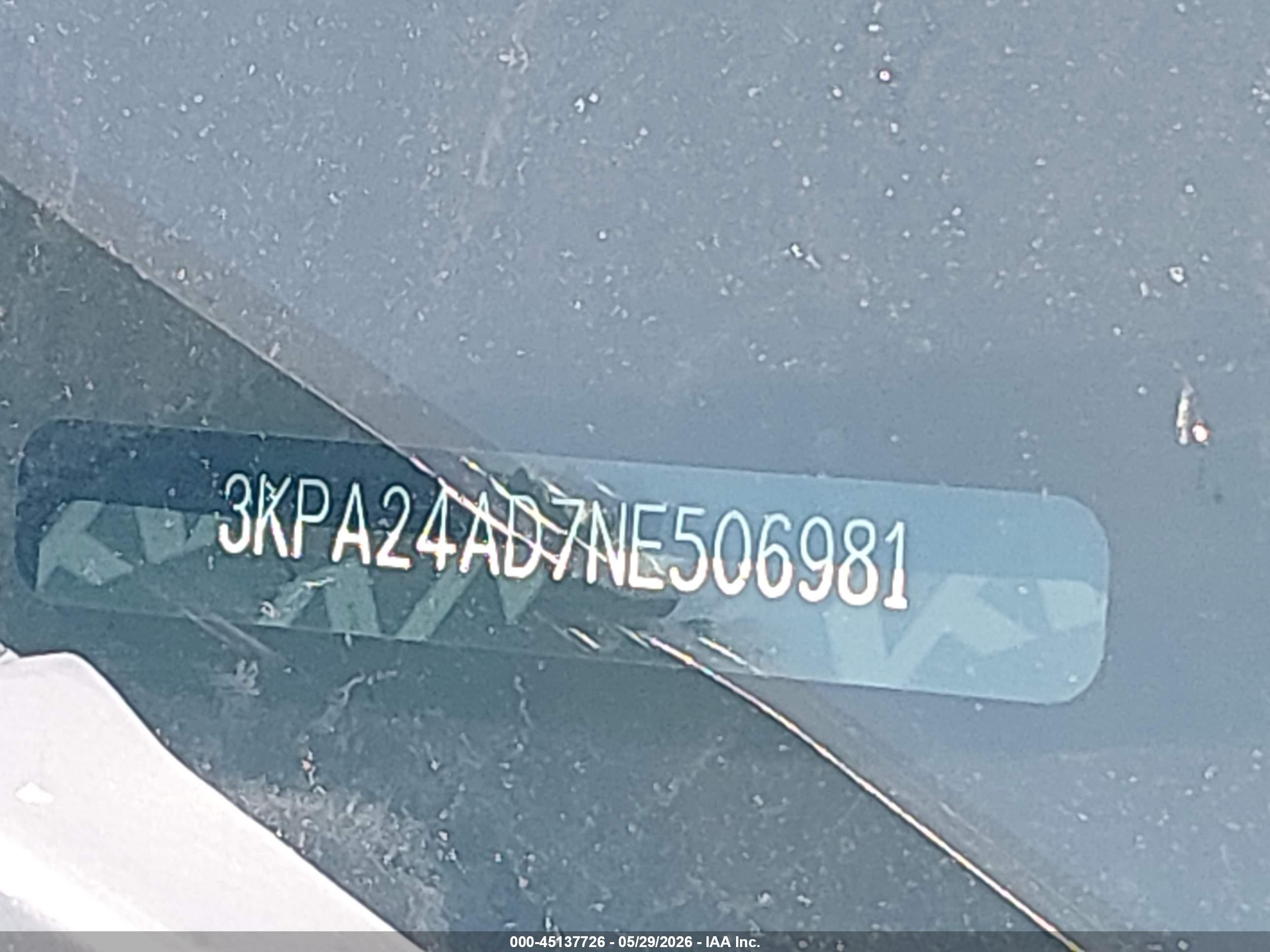 2022 Kia Rio S Blue vin: 3KPA24AD7NE506981