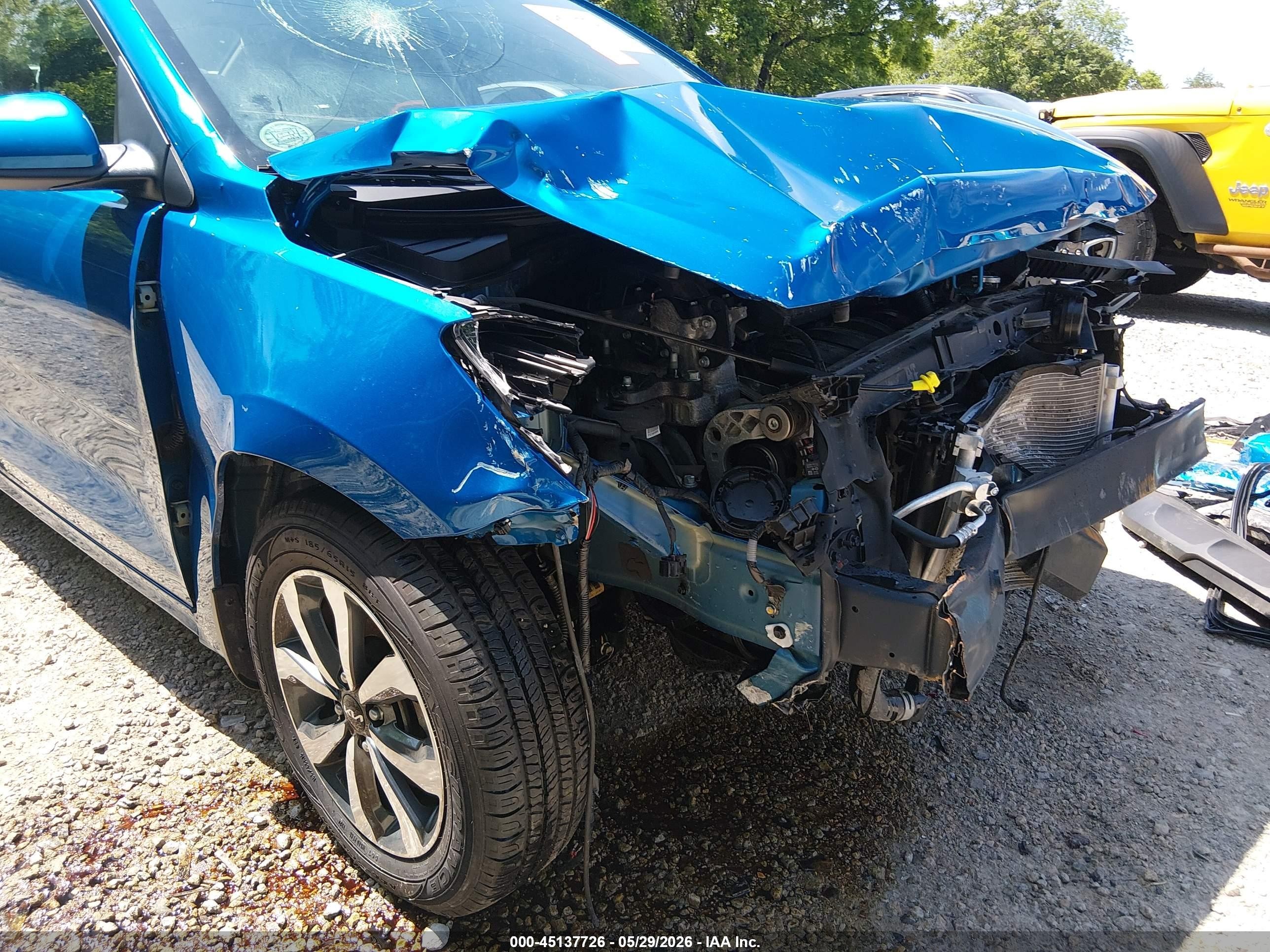 2022 Kia Rio S Blue vin: 3KPA24AD7NE506981